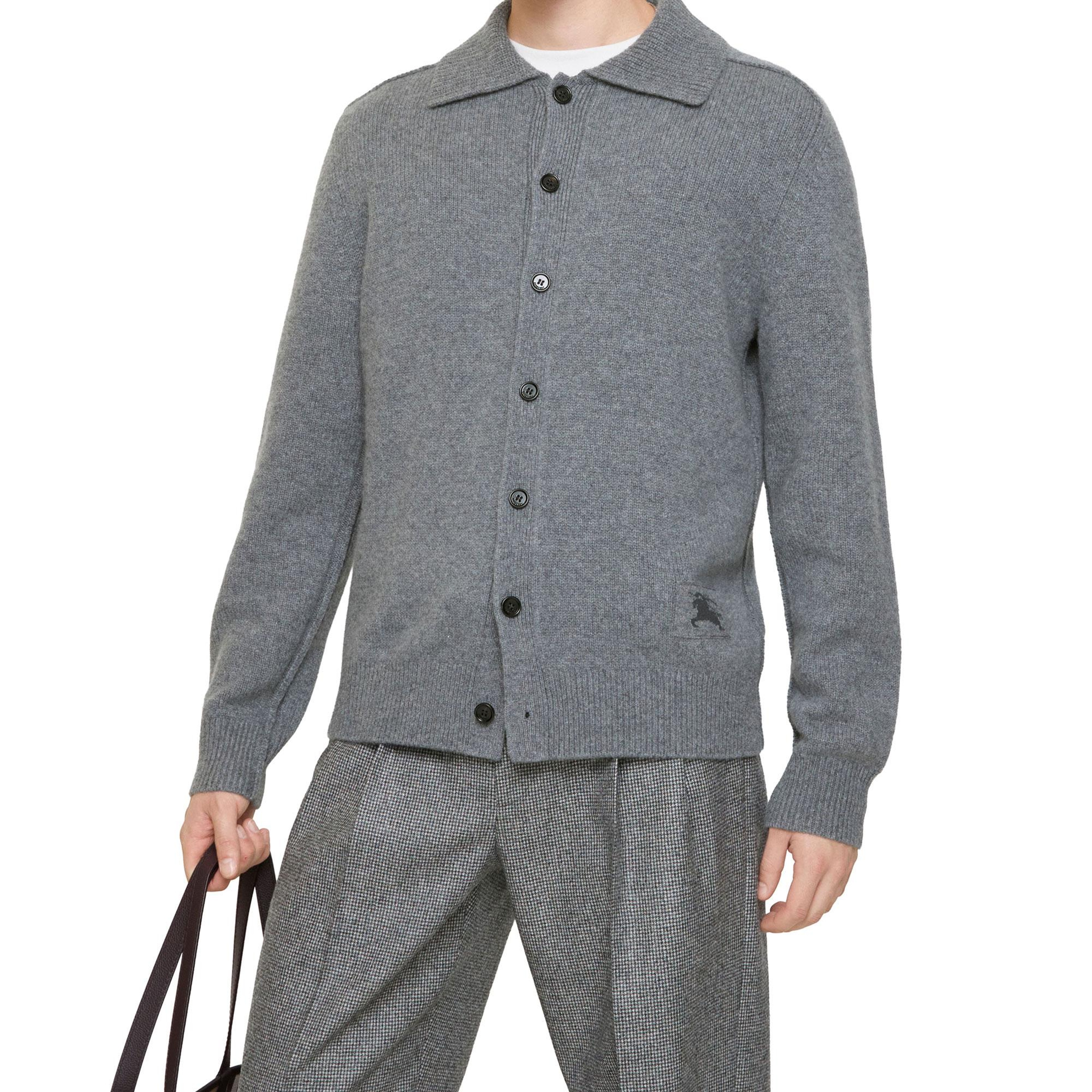 Burberry Channing Erkek Gri Hırka