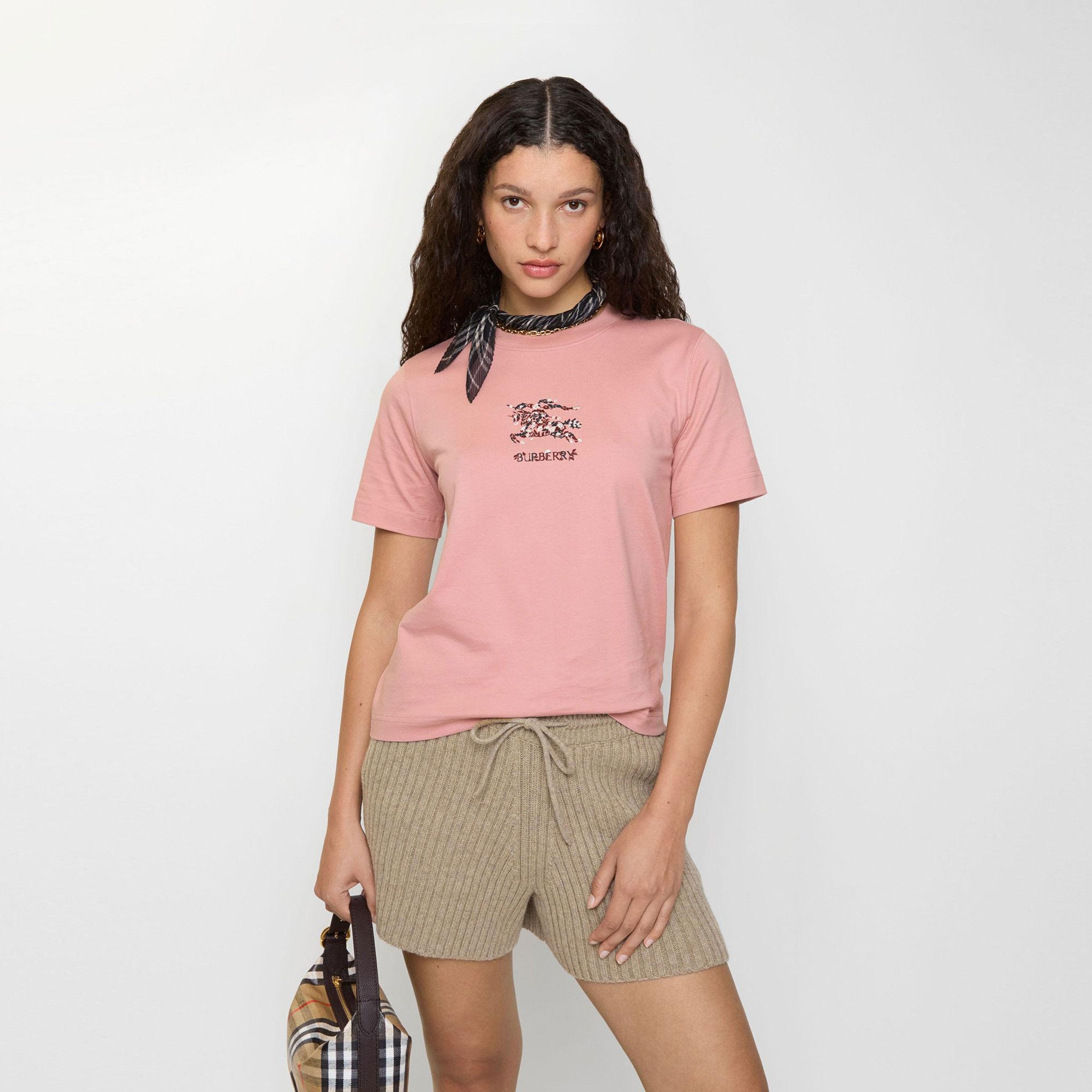 Burberry Frankie Ekd Flower Kadın Pembe Tişört