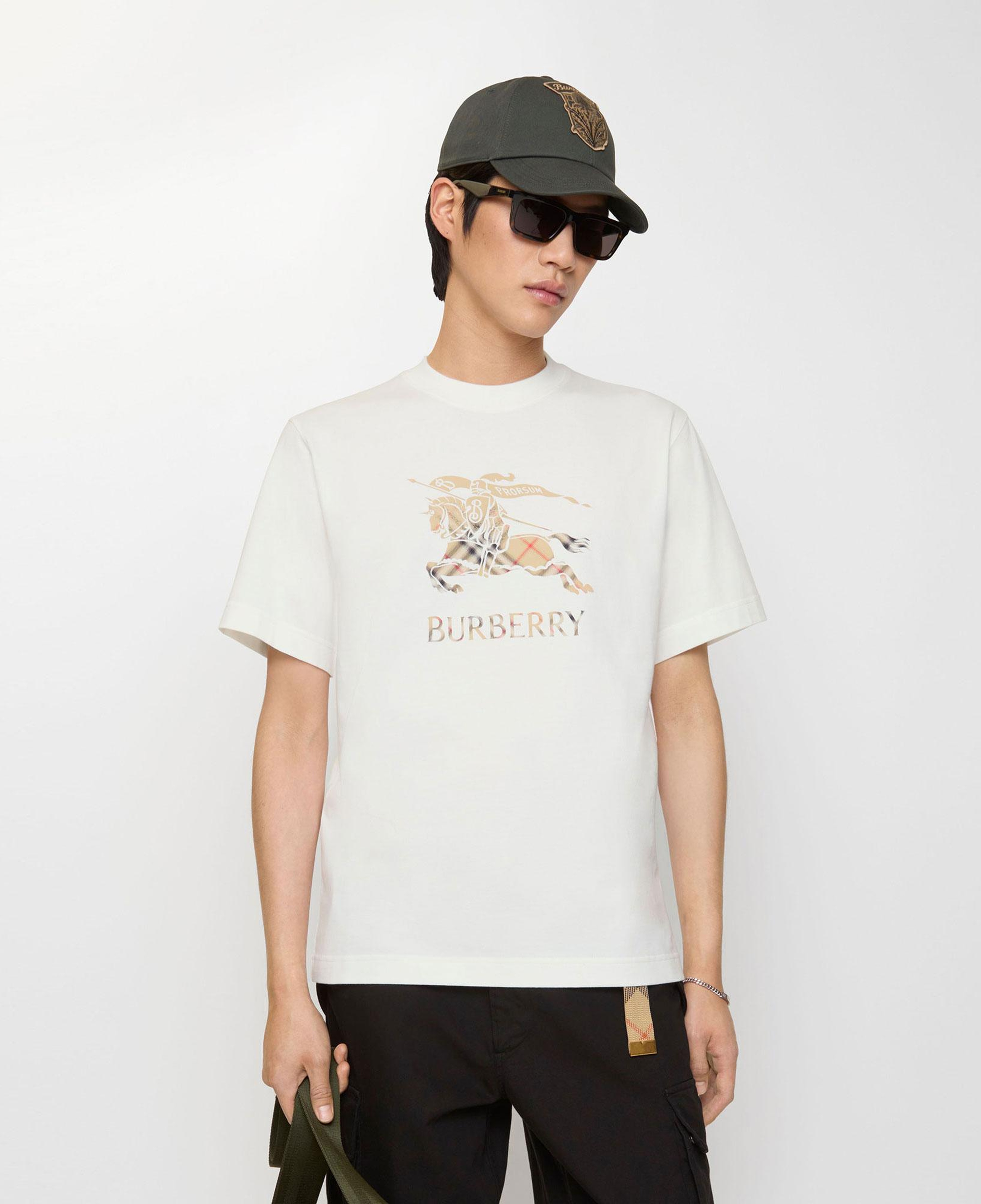 Burberry Seth Ekd Erkek Beyaz T-Shirt