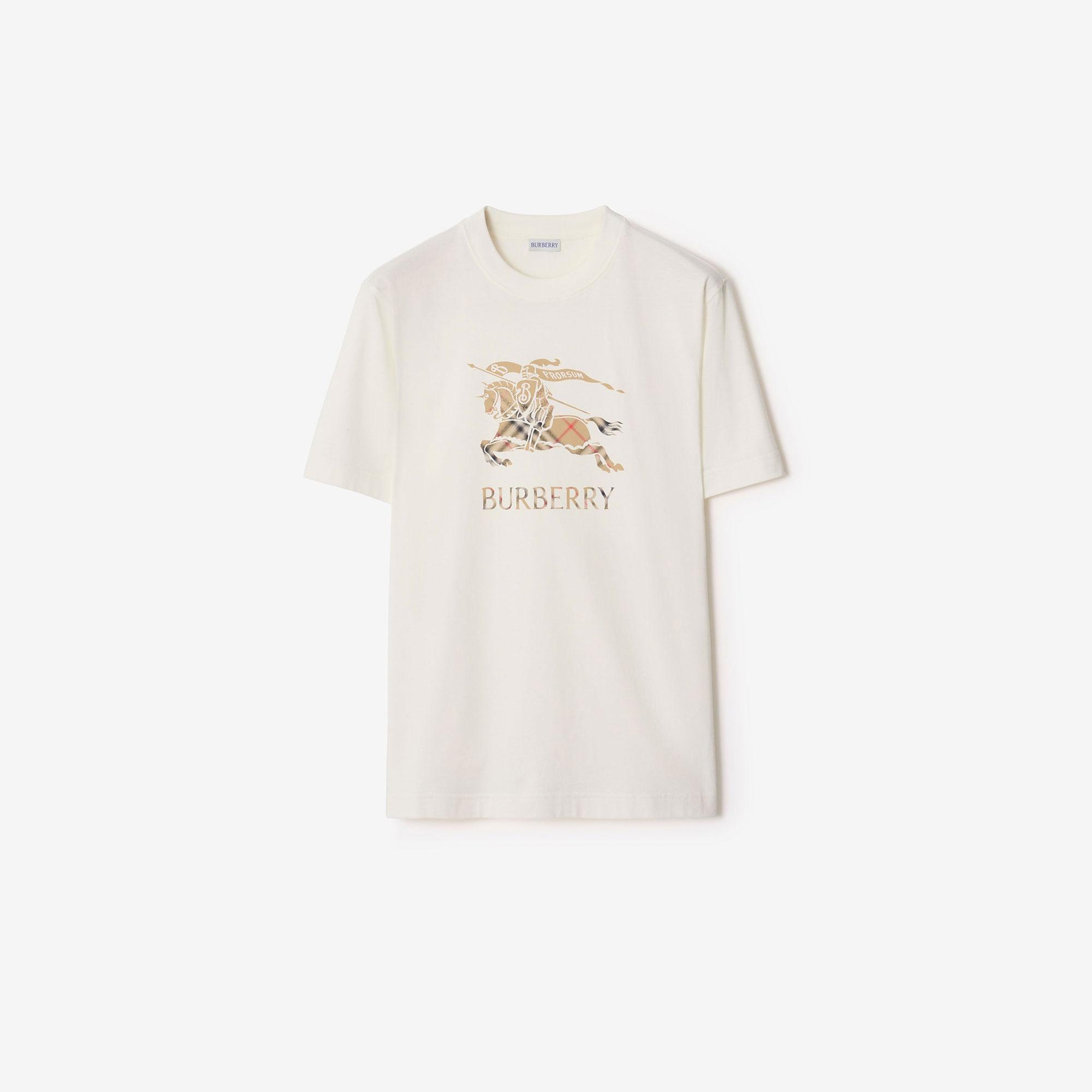 Burberry Seth Ekd Erkek Beyaz T-Shirt