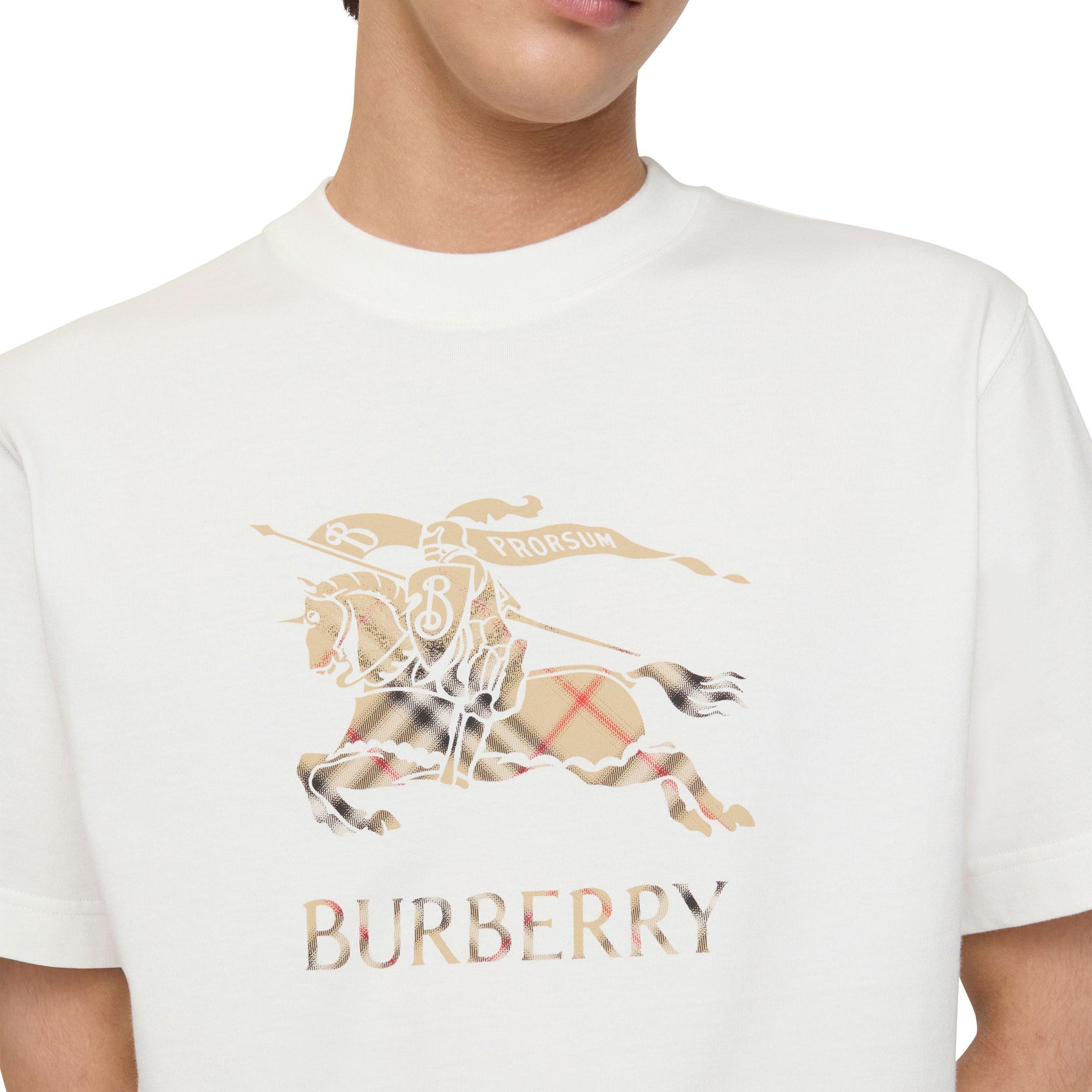 Burberry Seth Ekd Erkek Beyaz T-Shirt