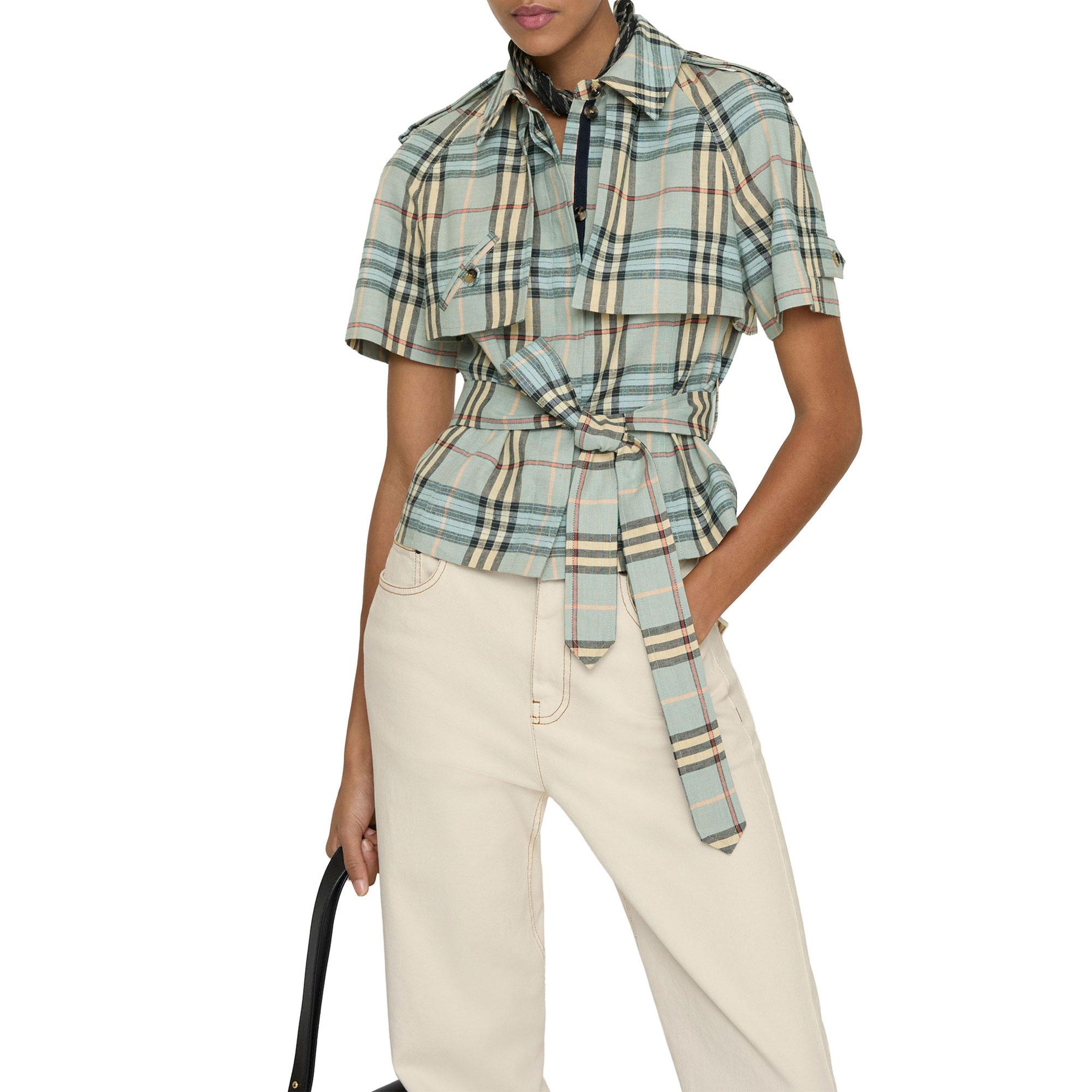 Burberry Liv Kadın Mavi Gömlek