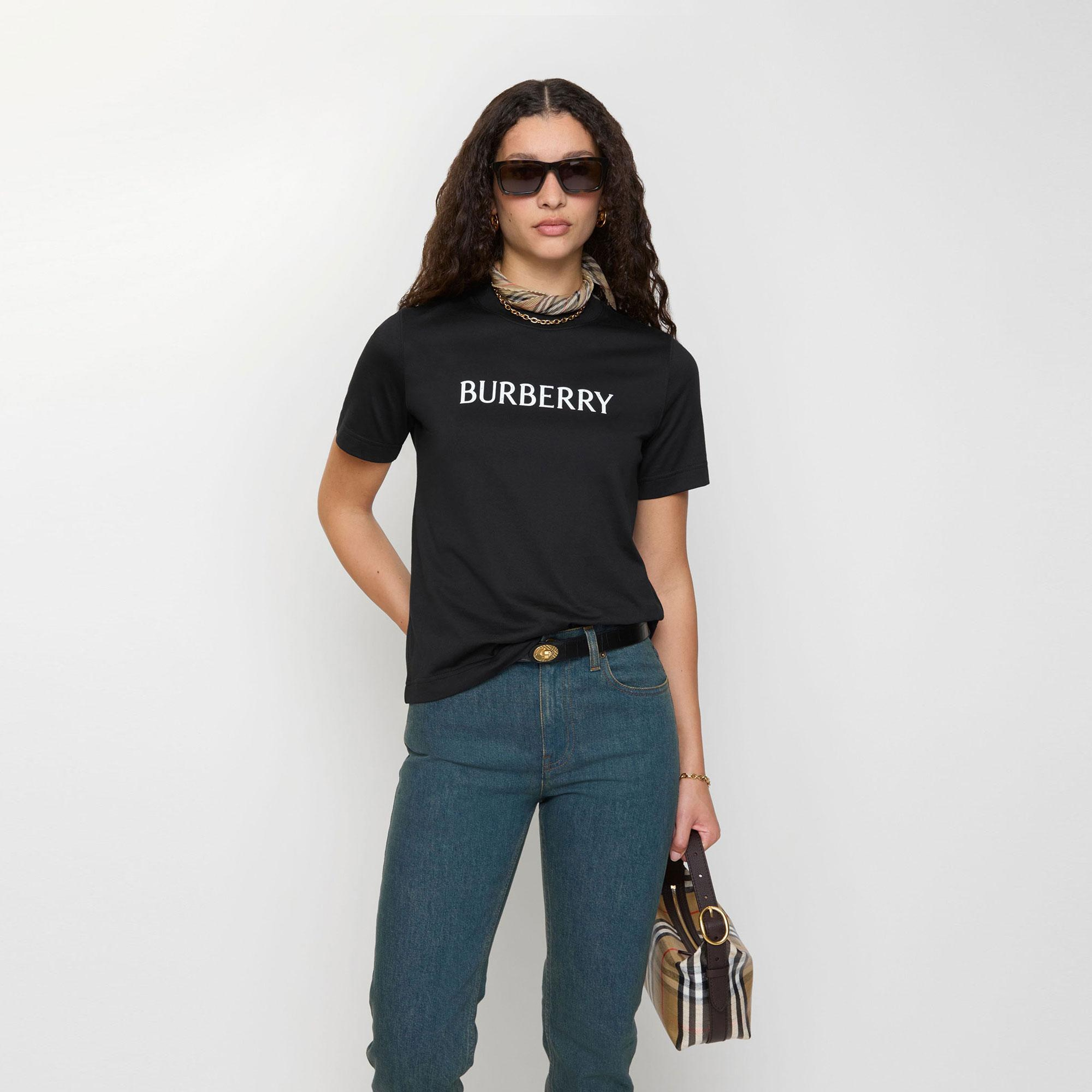 Burberry Frankie Kadın Siyah T-Shirt