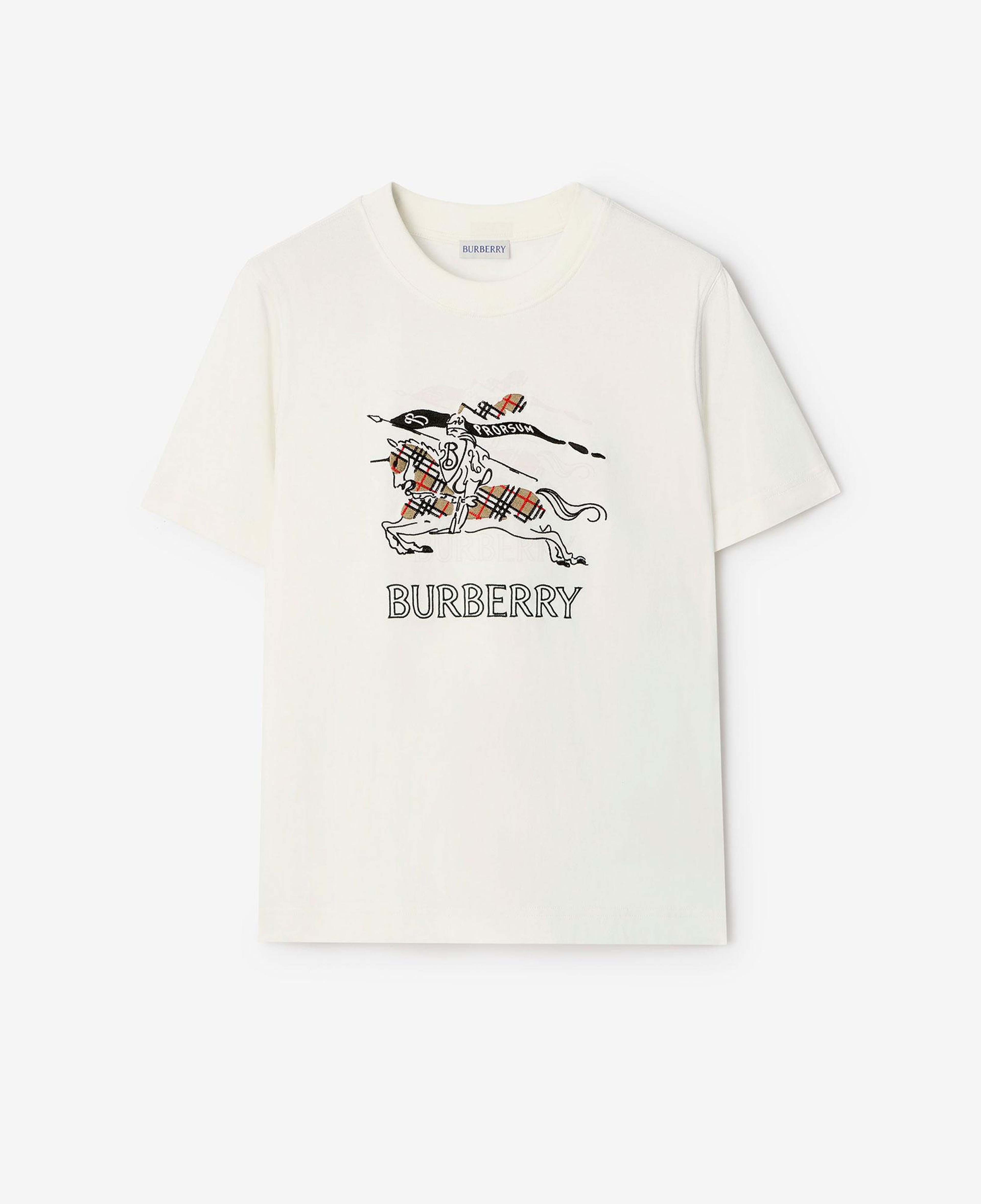 Burberry Frankie Ekd Check Kadın Beyaz T-Shirt