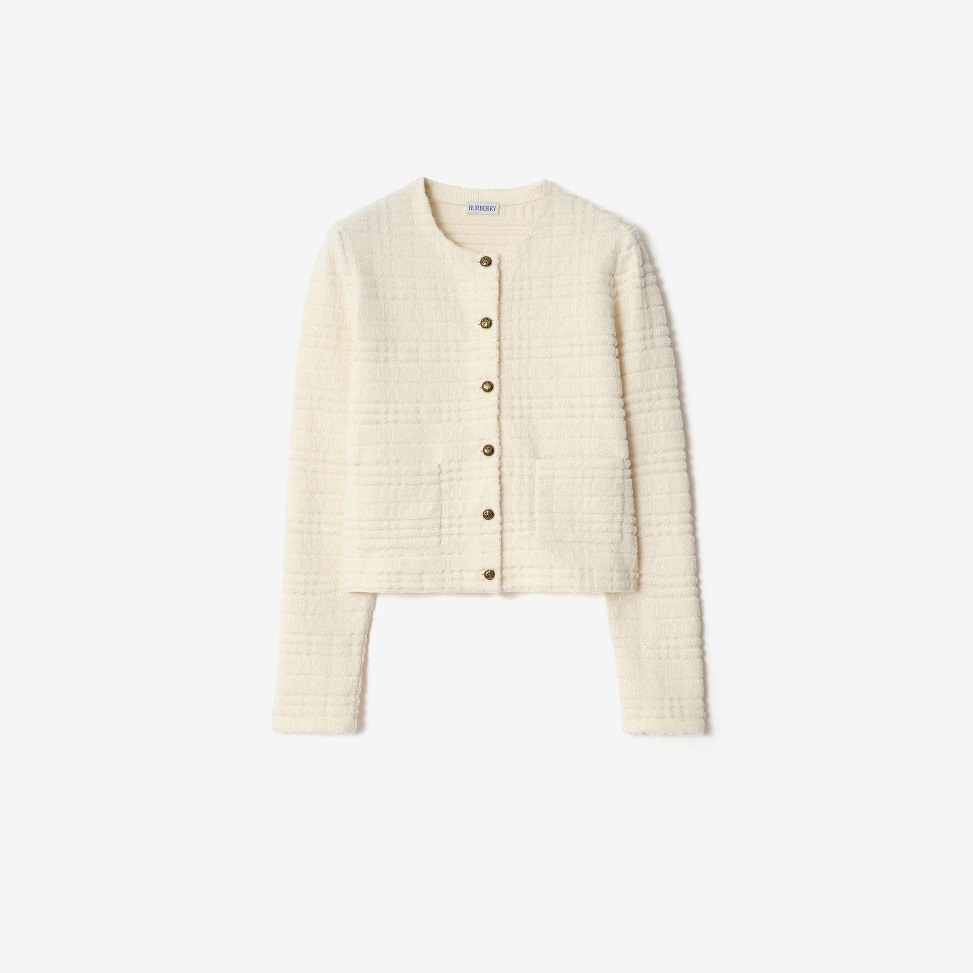 Burberry Ellen Check Kadın Krem Hırka