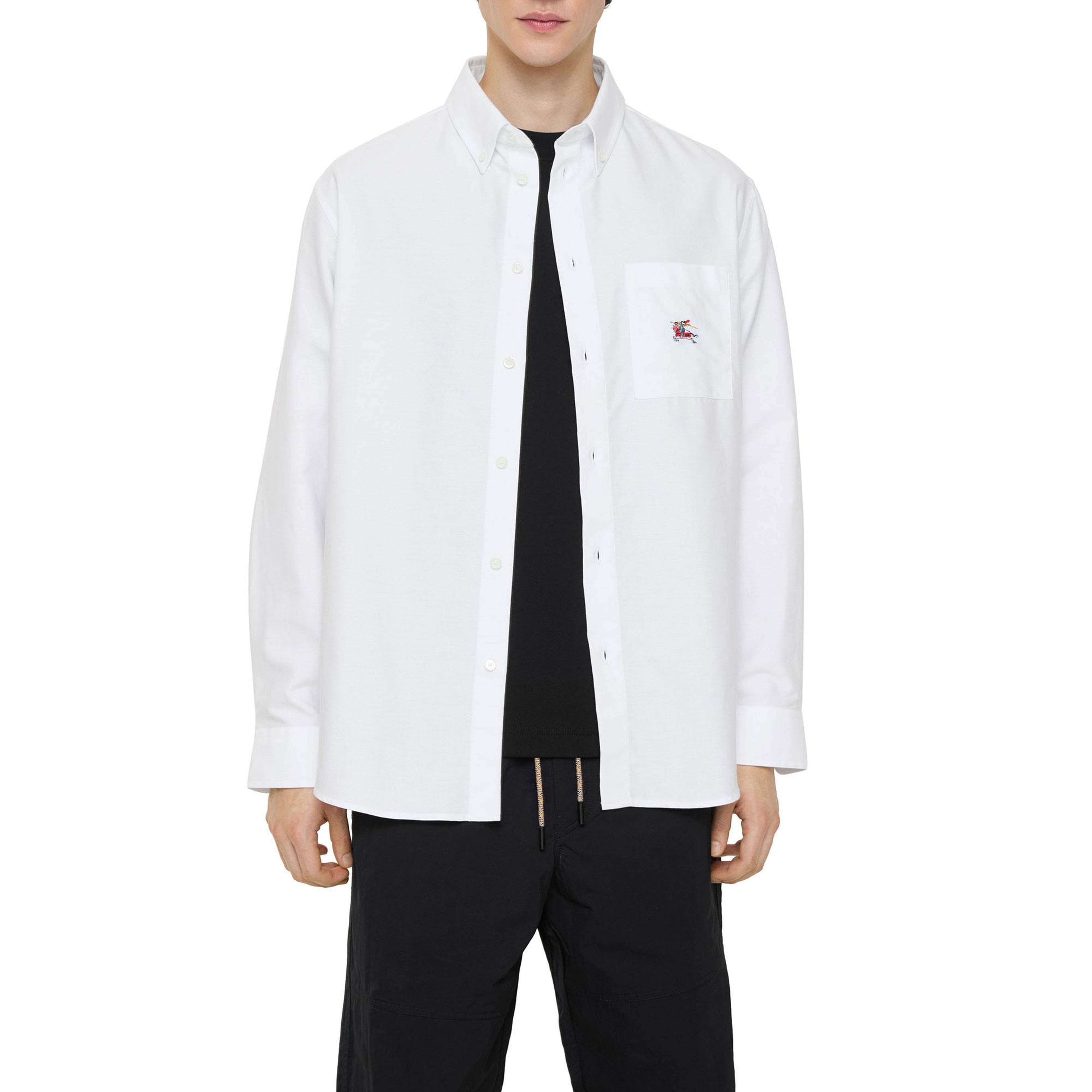 Burberry Roland Erkek Beyaz Gömlek