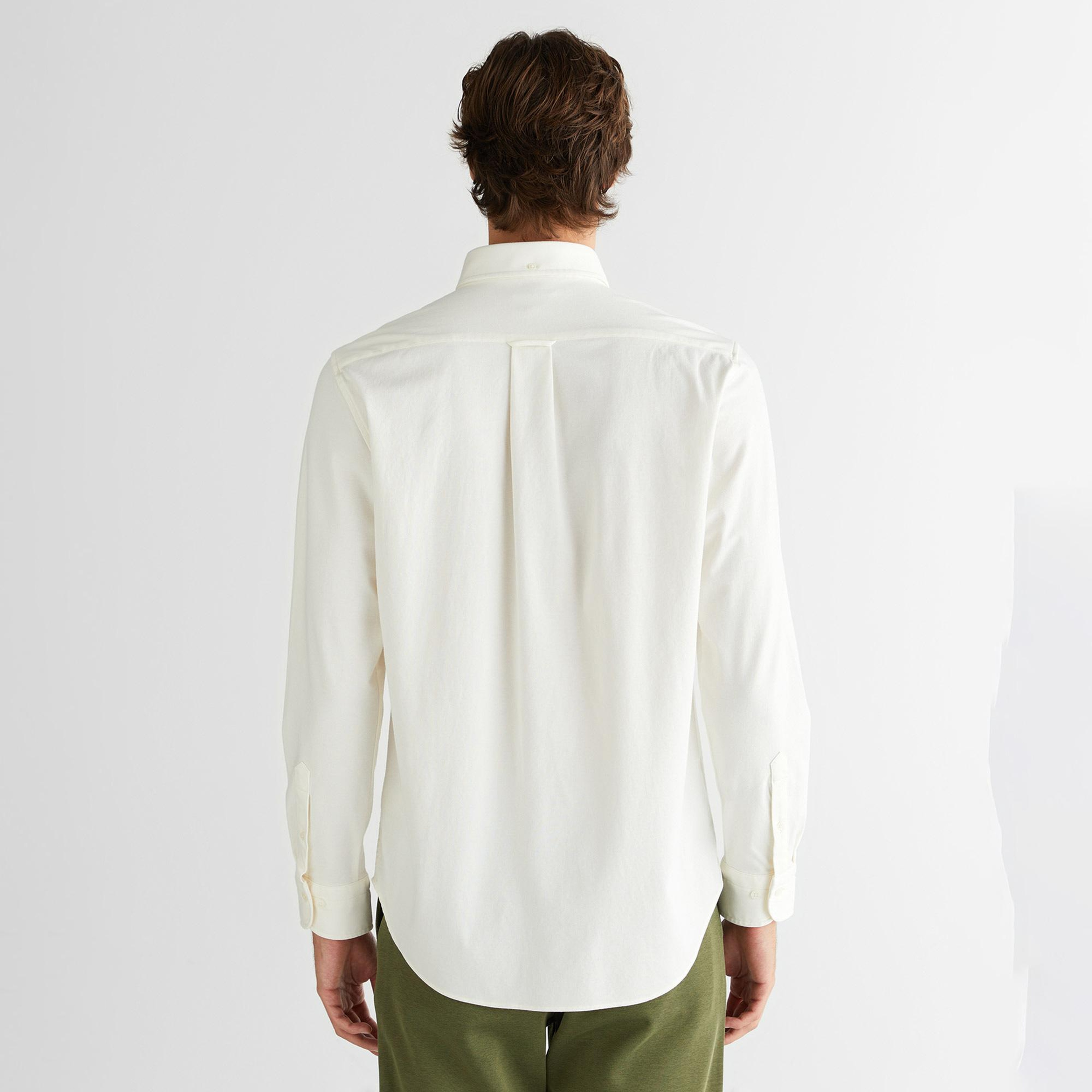 GANT Erkek Krem Regular Fit Düğmeli Yaka Gömlek