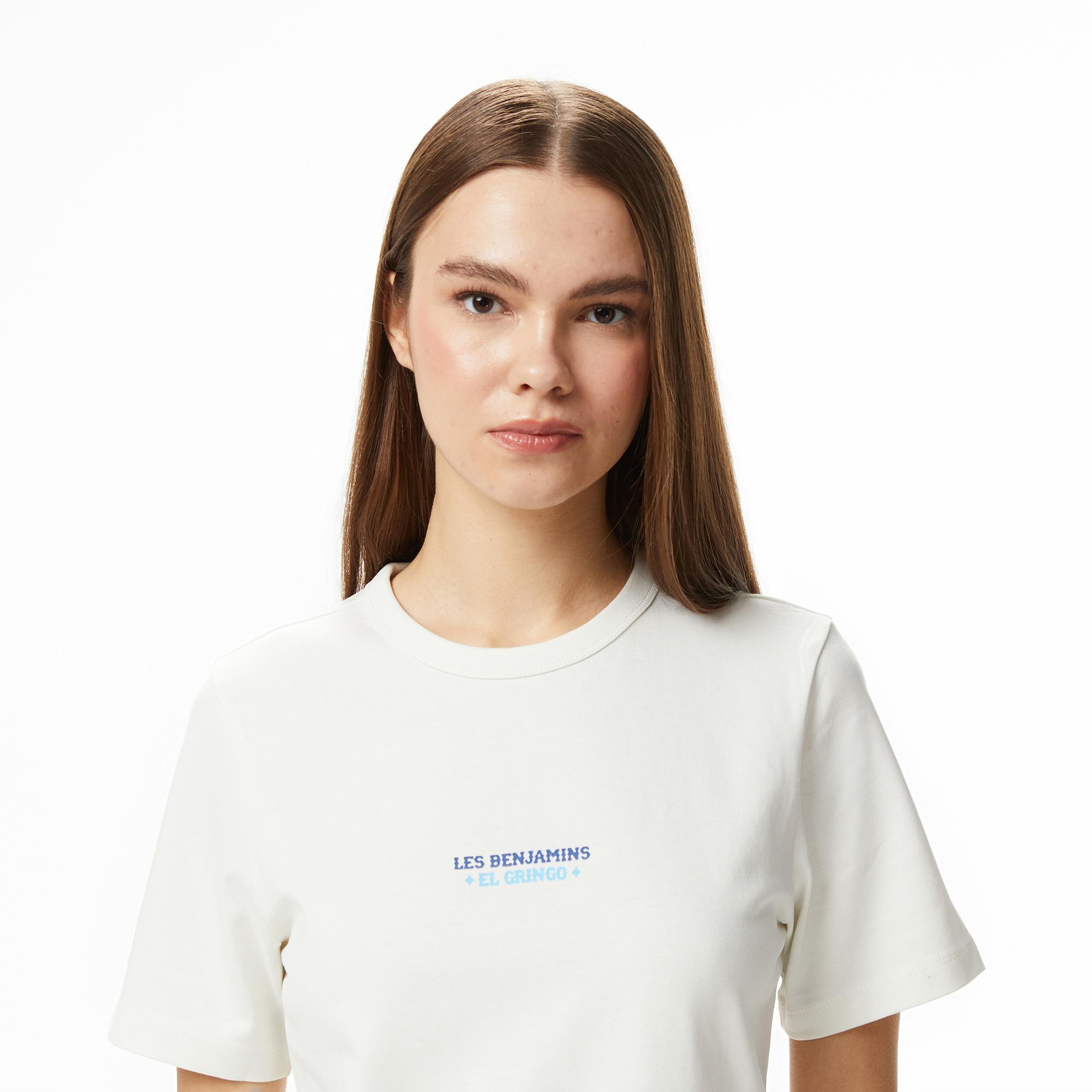 Les Benjamins 024 Kadın Beyaz T-Shirt