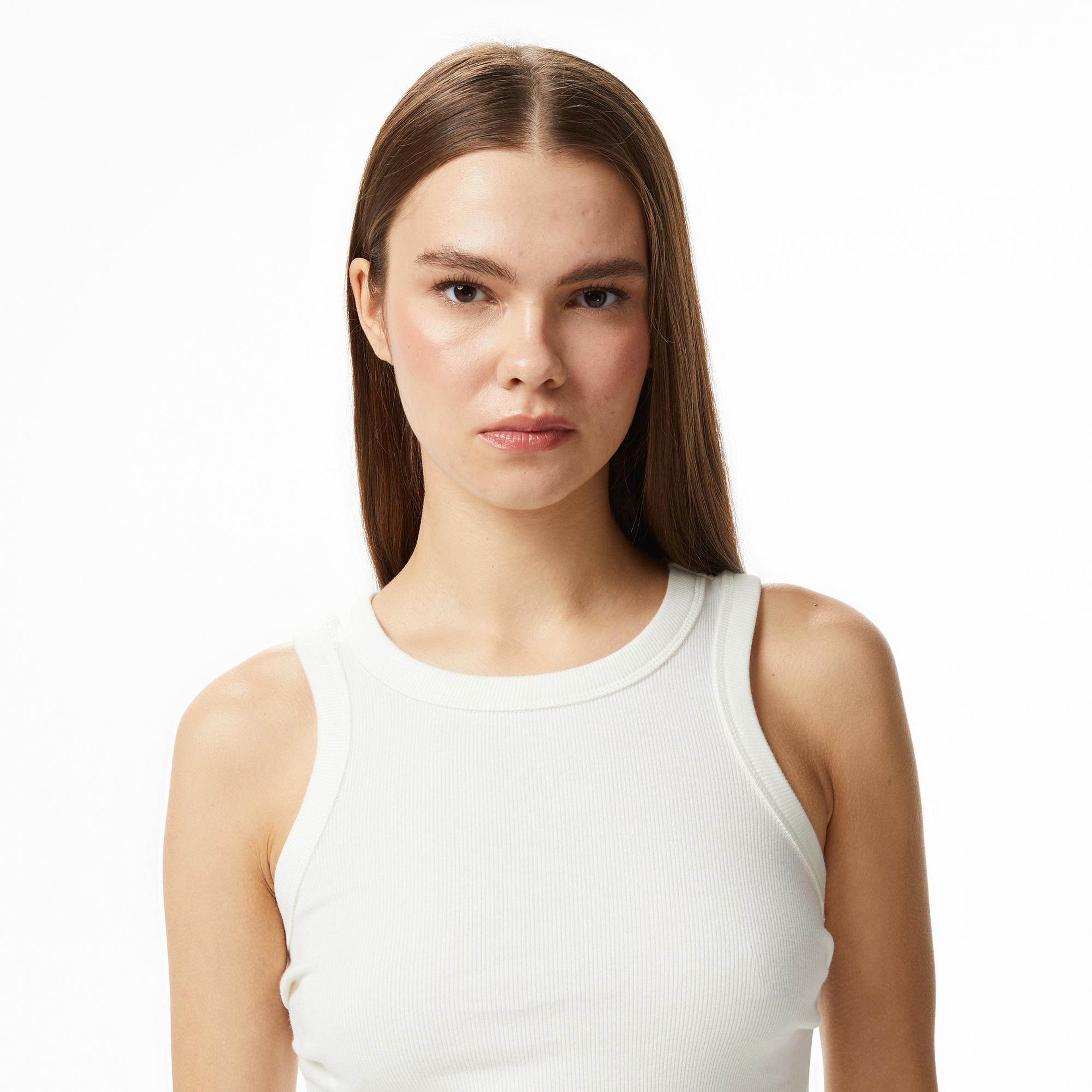 Les Benjamins 303 Kadın Beyaz Crop