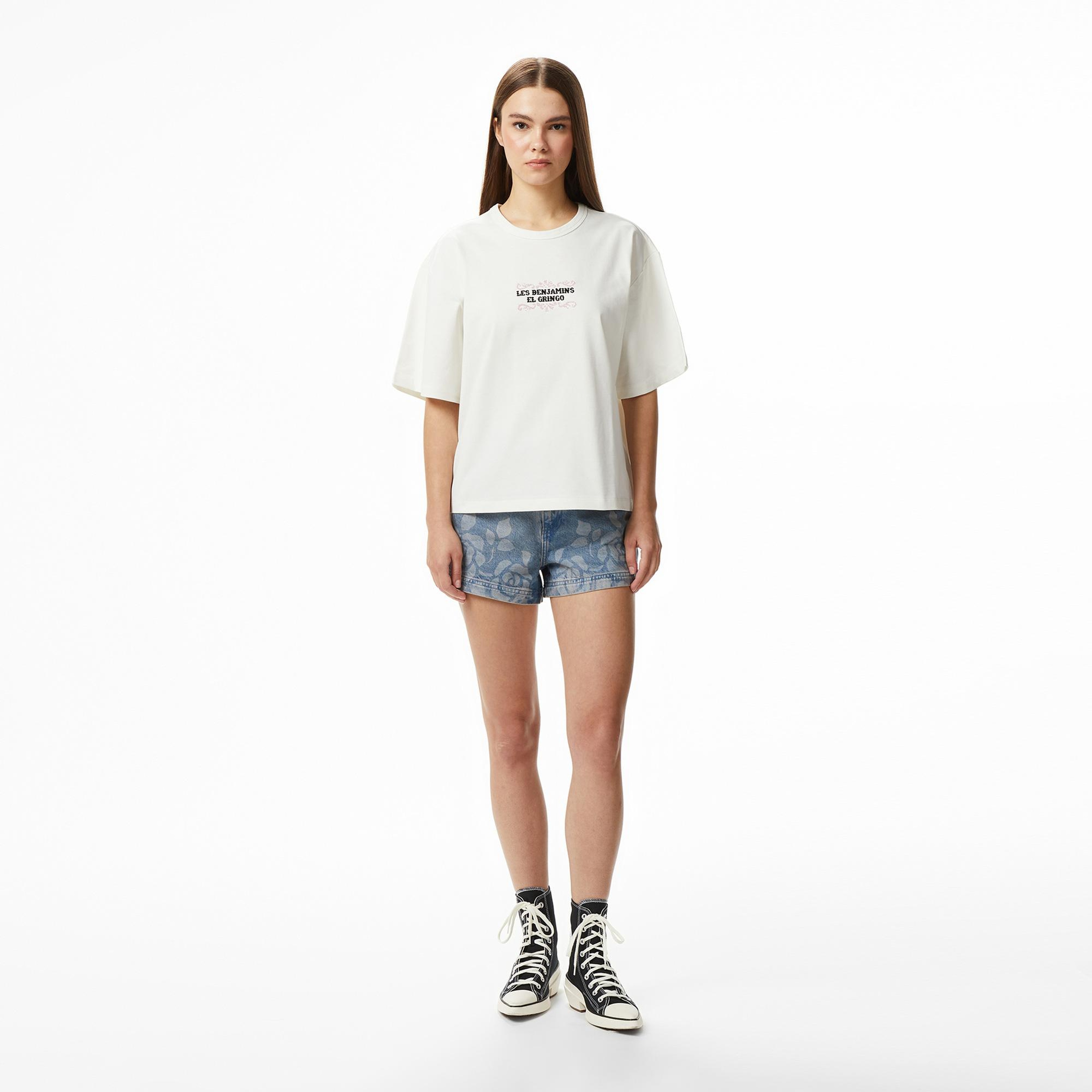 Les Benjamins 014 Kadın Beyaz T-Shirt