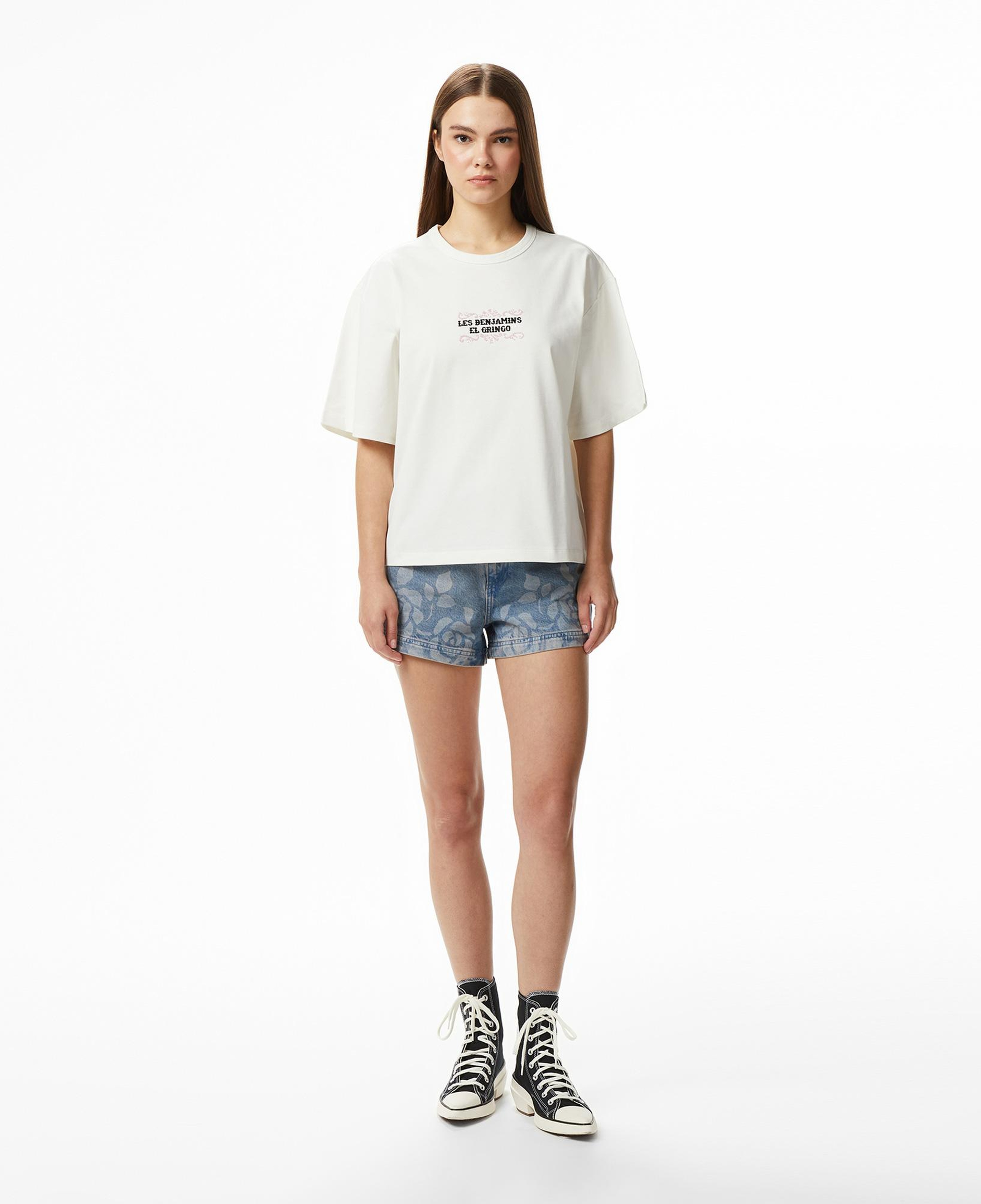 Les Benjamins 014 Kadın Beyaz T-Shirt
