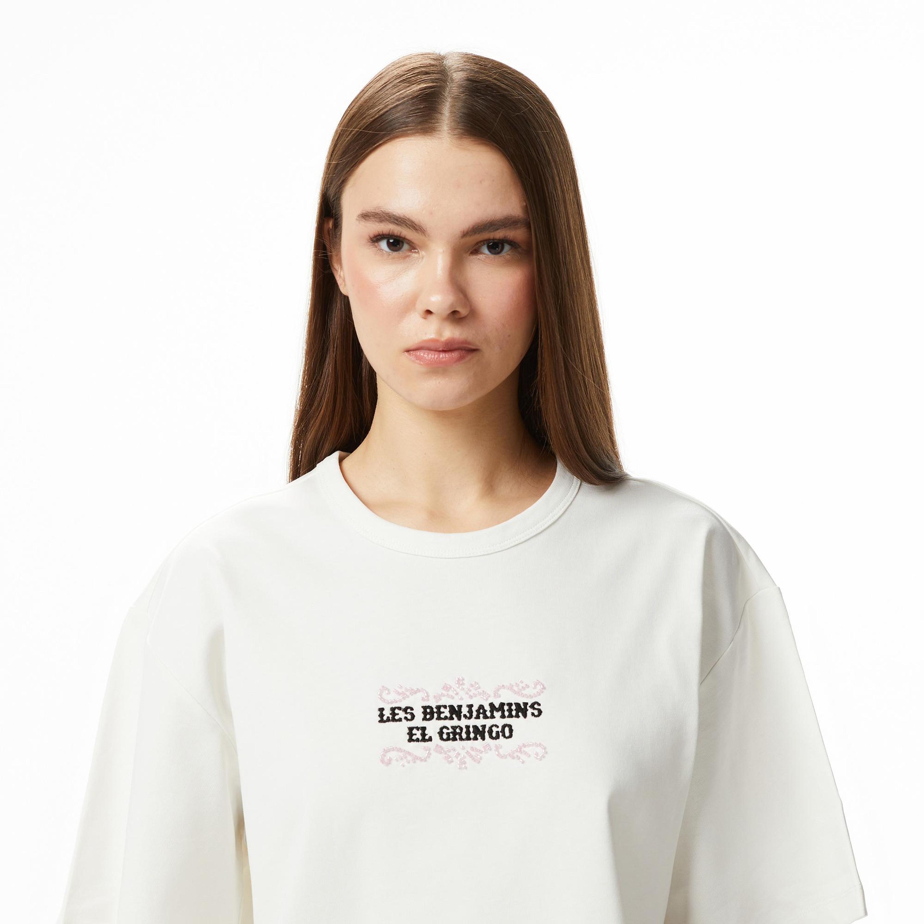 Les Benjamins 014 Kadın Beyaz T-Shirt
