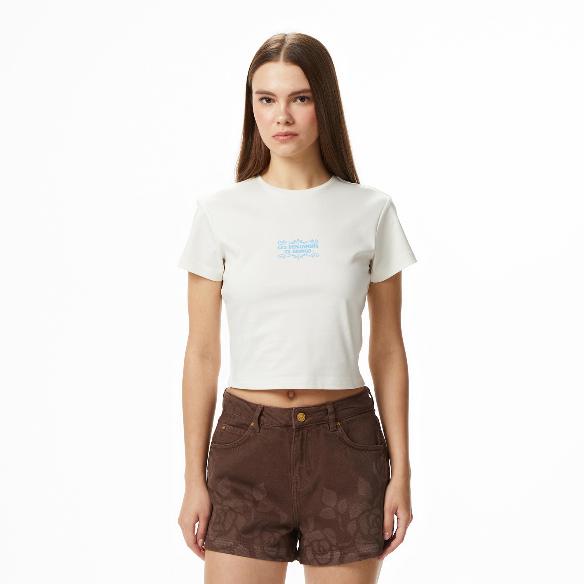Les Benjamins 025 Kadın Beyaz T-Shirt