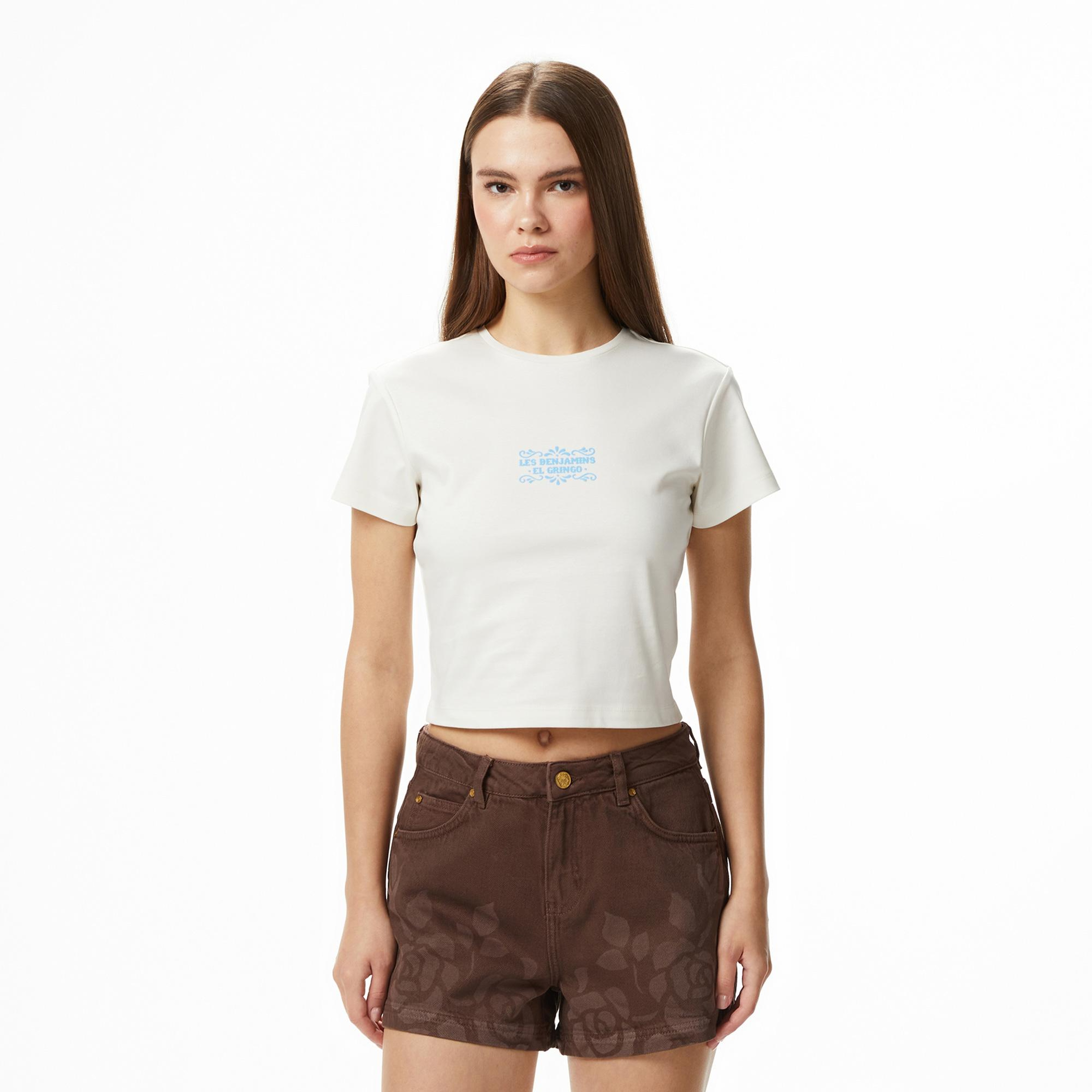 Les Benjamins 025 Kadın Beyaz T-Shirt