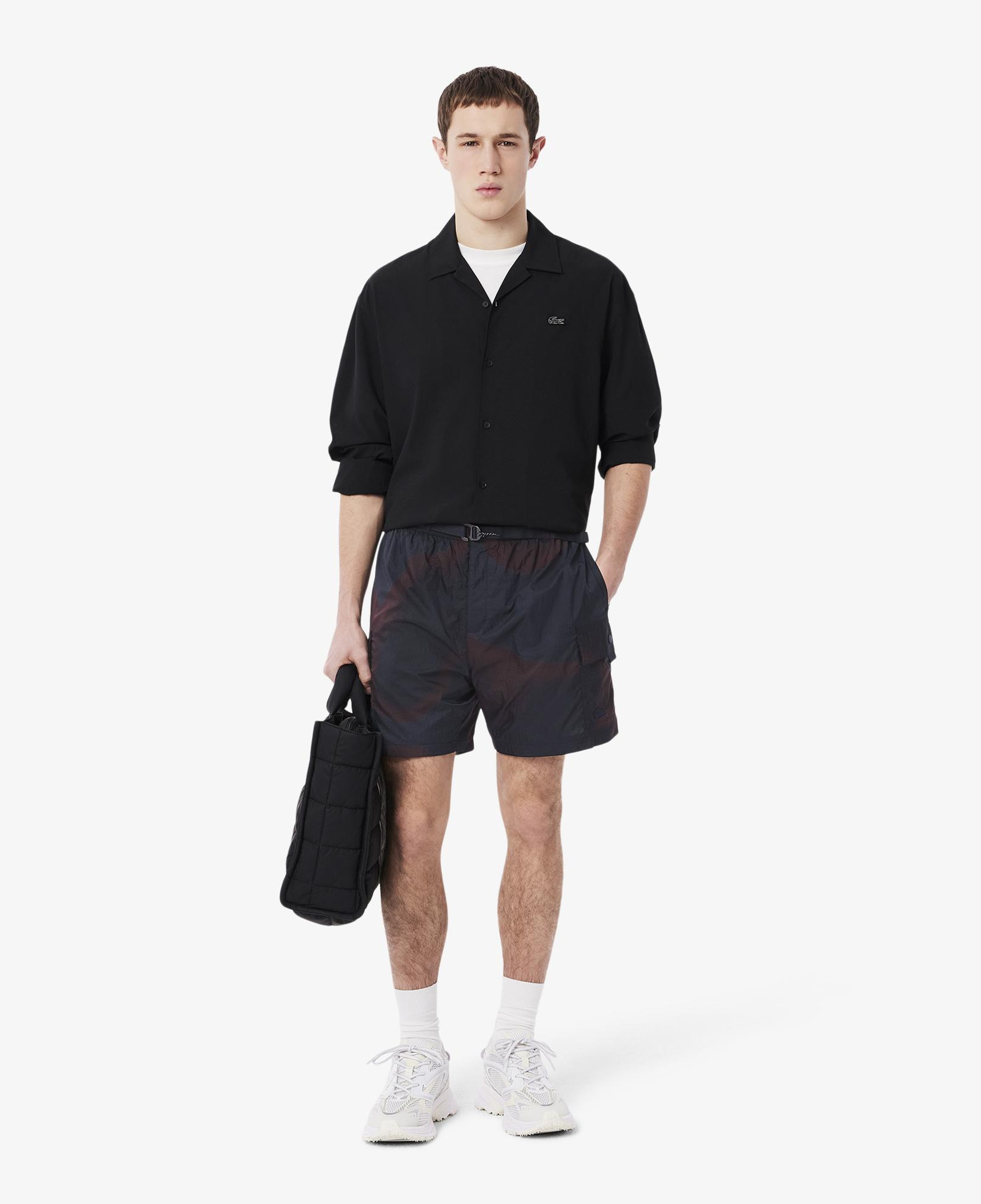 Lacoste Ombre Print Naylon Erkek Bordo Şort