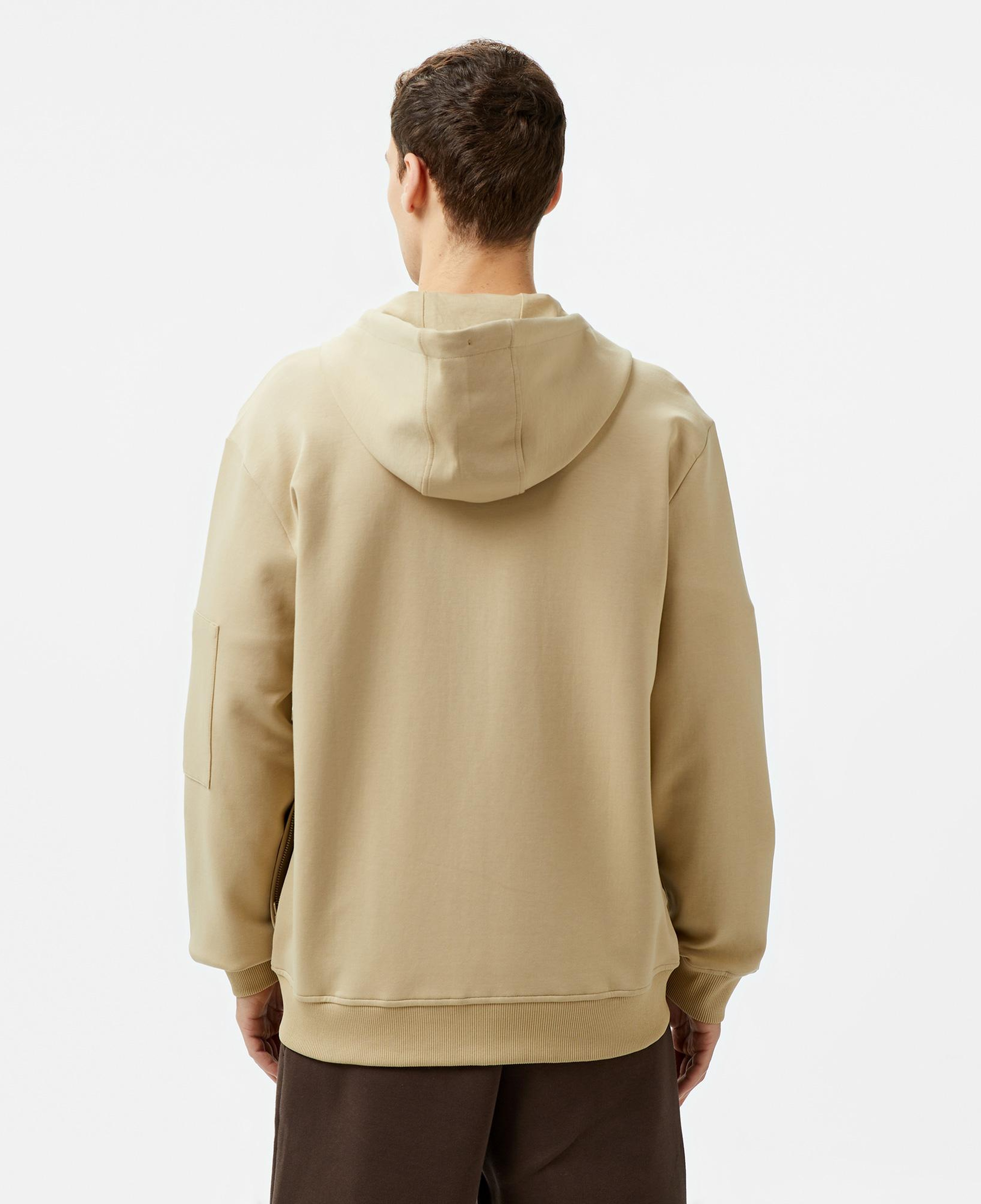 UNITED4 Cool M Full Zip Erkek Bej Sweatshirt