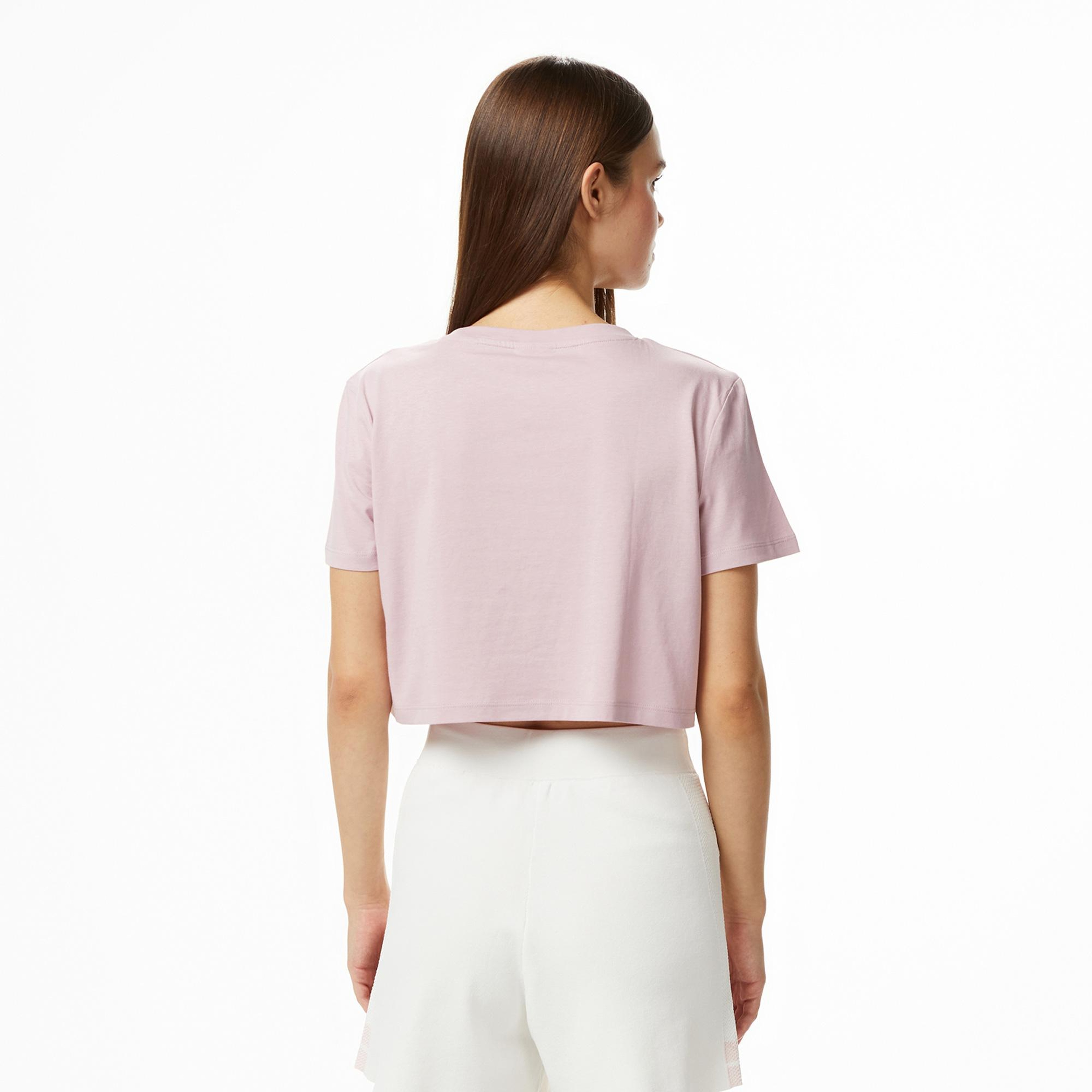 Guess Selene Aktif Boxy Fit Kadın Mor T-Shirt