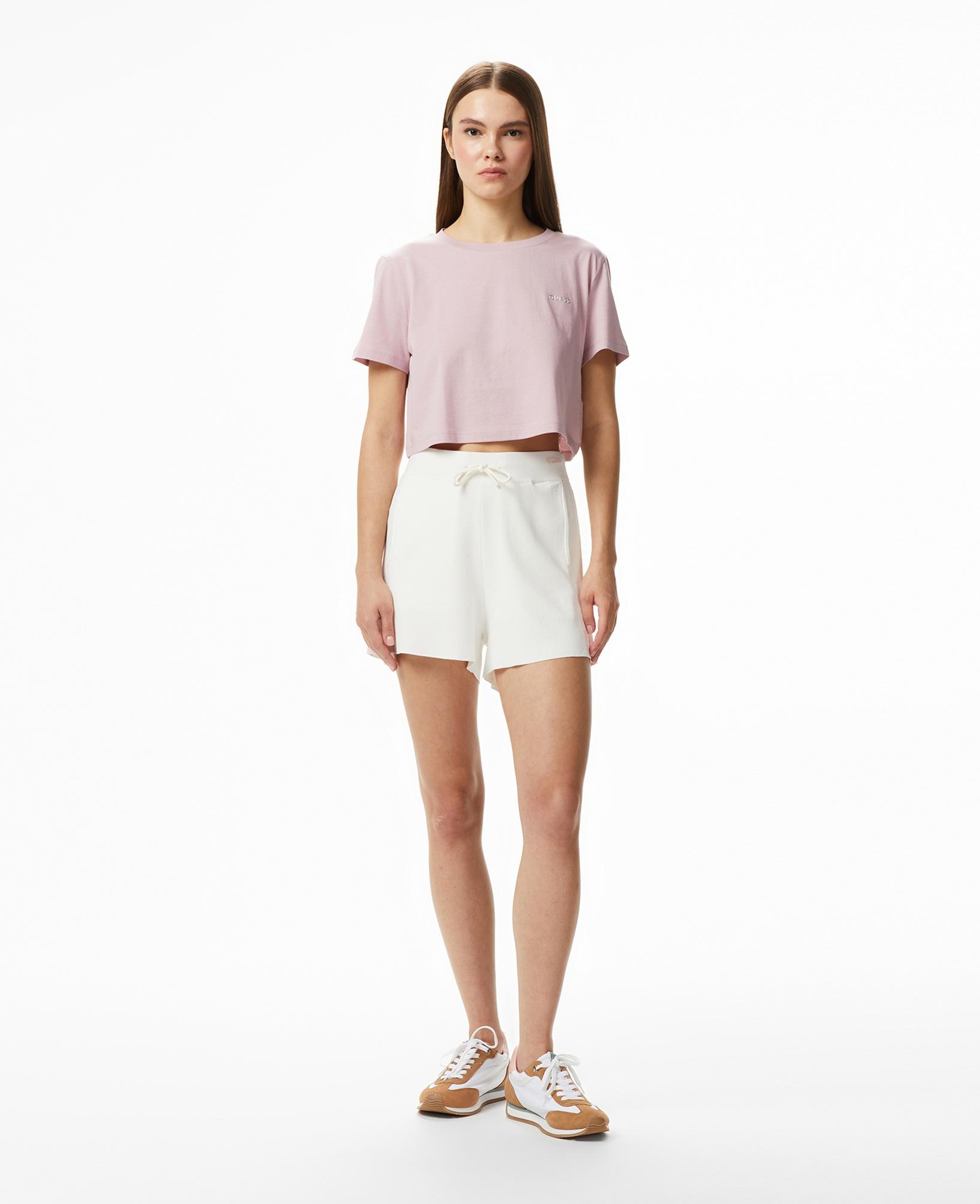 Guess Selene Aktif Boxy Fit Kadın Mor T-Shirt