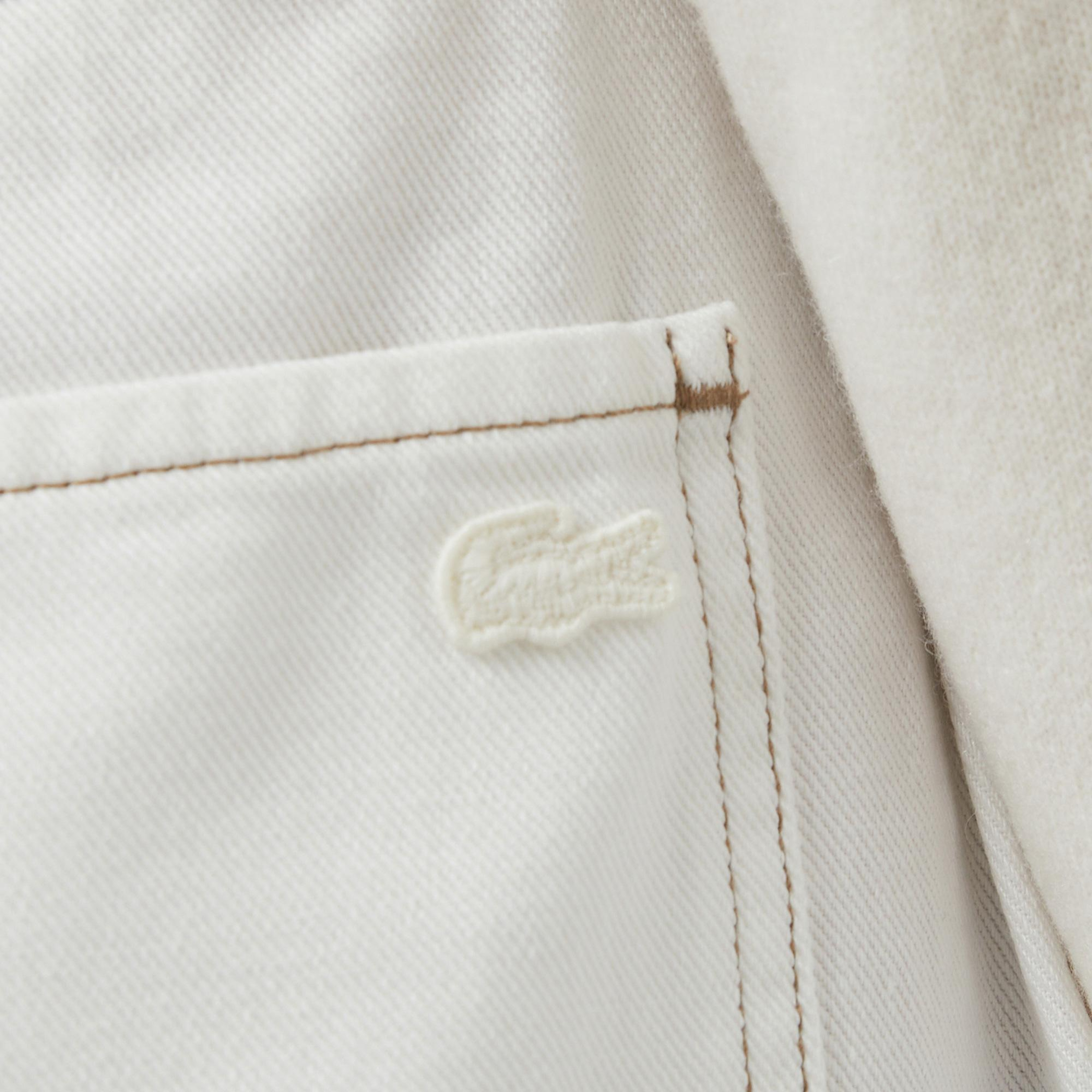 Lacoste Kadın Slim Fit Krem Bermuda Şort