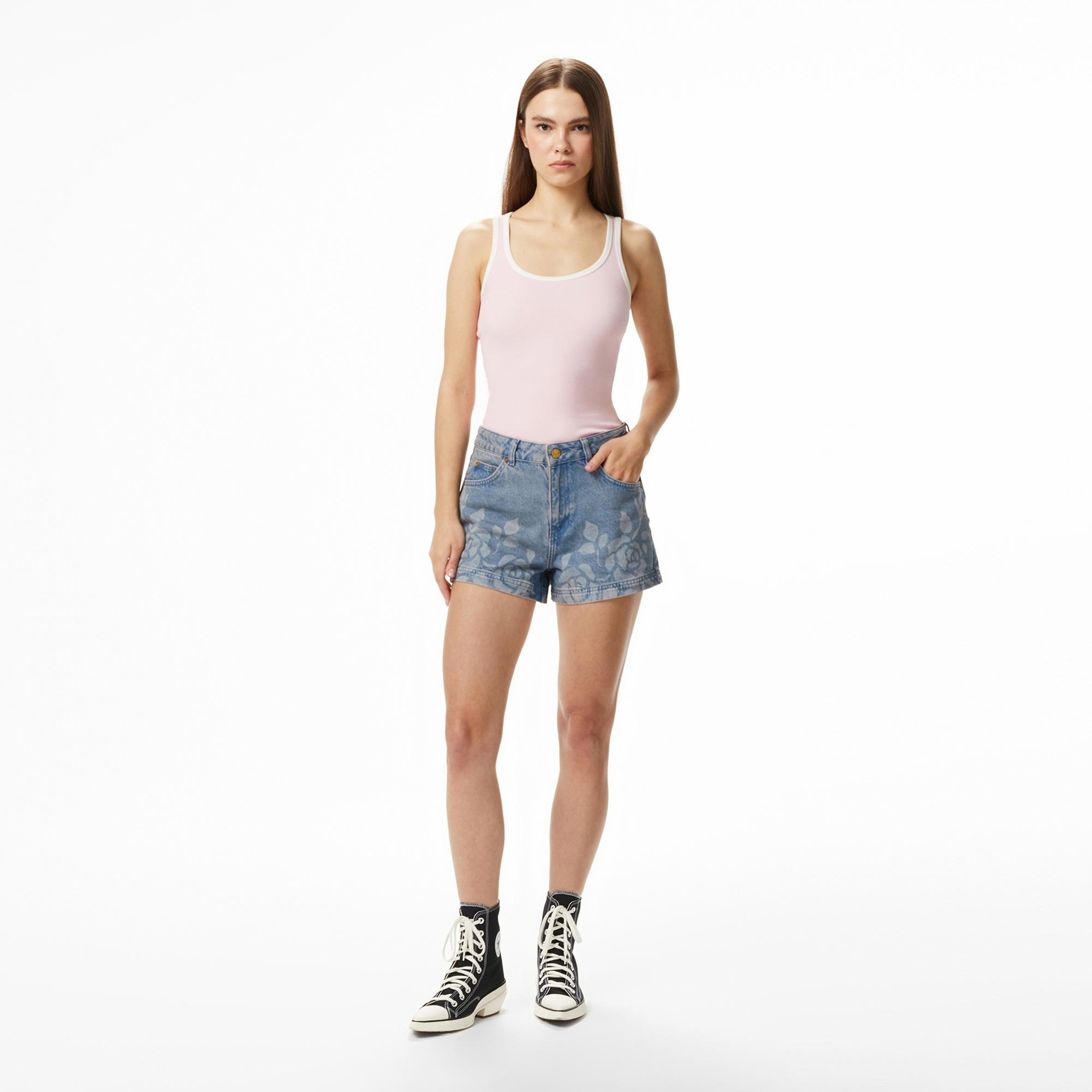 Les Benjamins 306 Kadın Pembe Crop