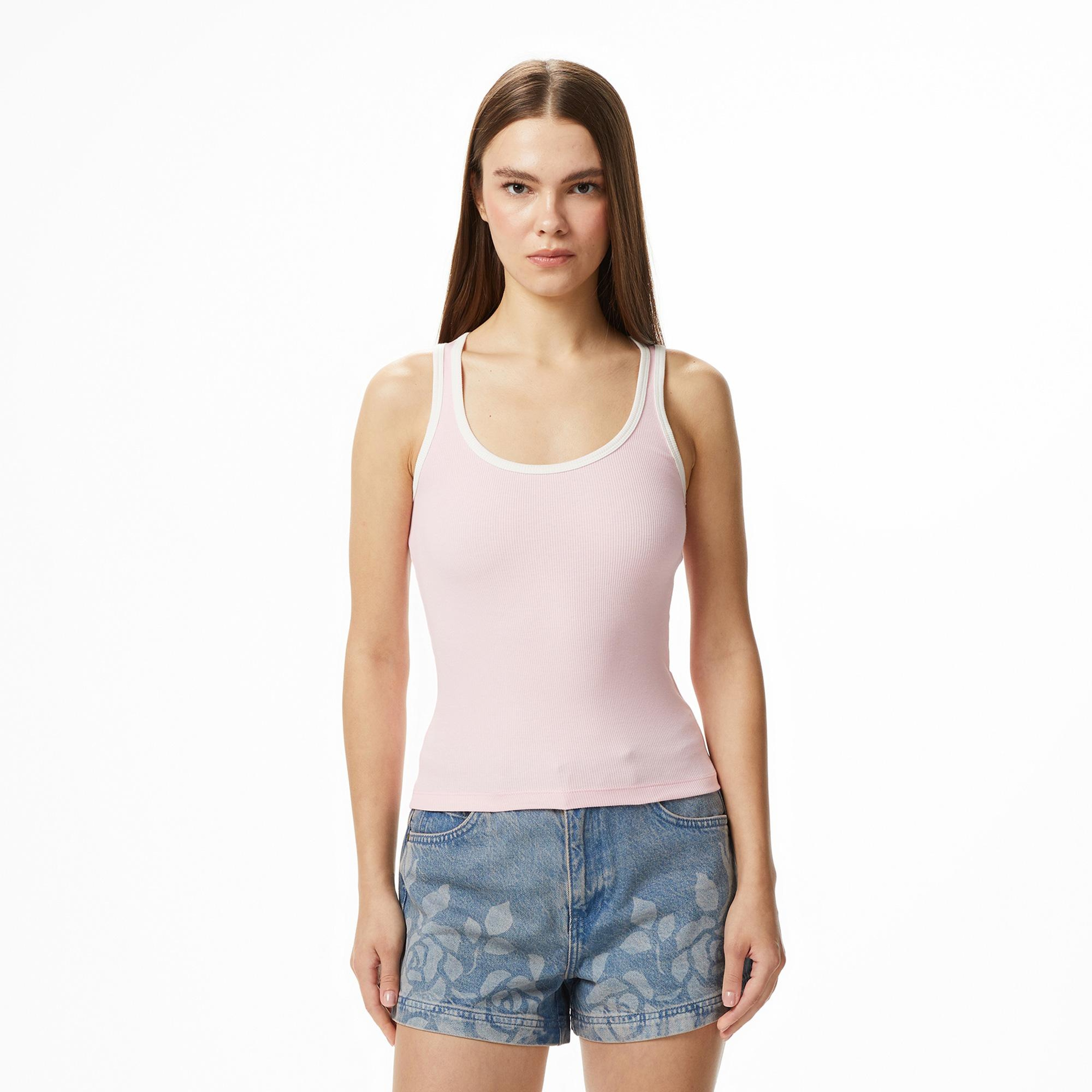 Les Benjamins 306 Kadın Pembe Crop