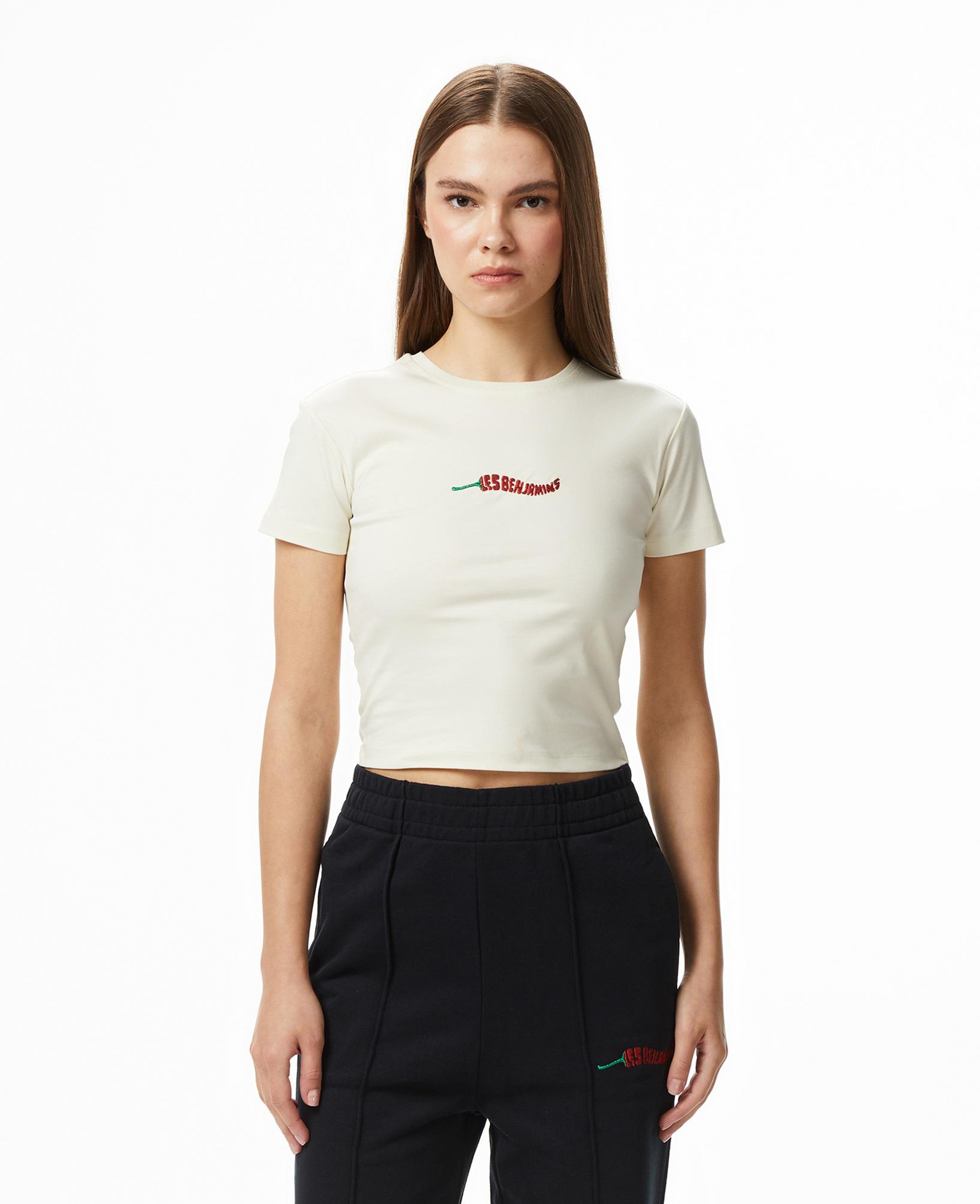 Les Benjamins 002 Kadın Krem Rengi T-Shirt