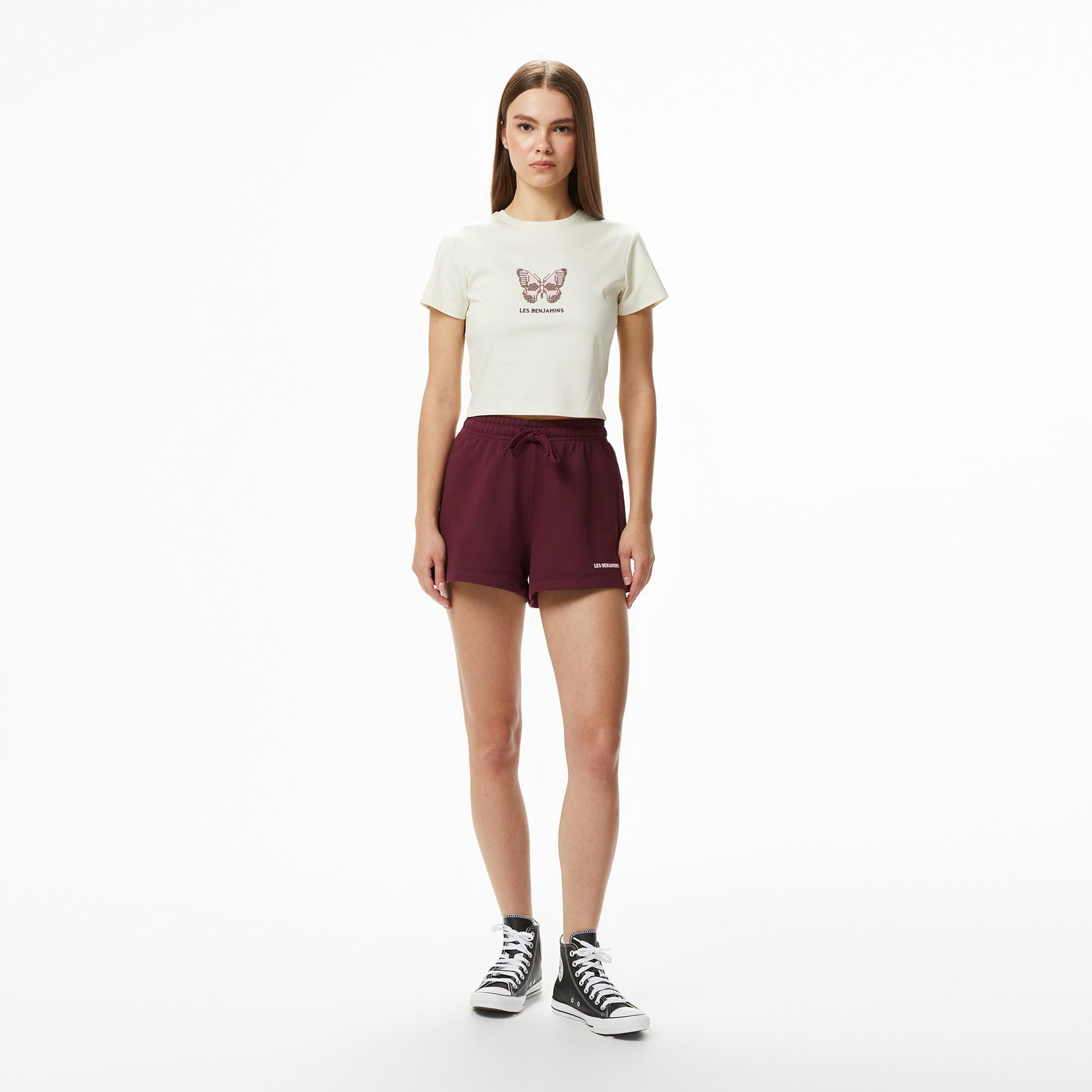 Les Benjamins 015 Kadın Krem Rengi T-Shirt