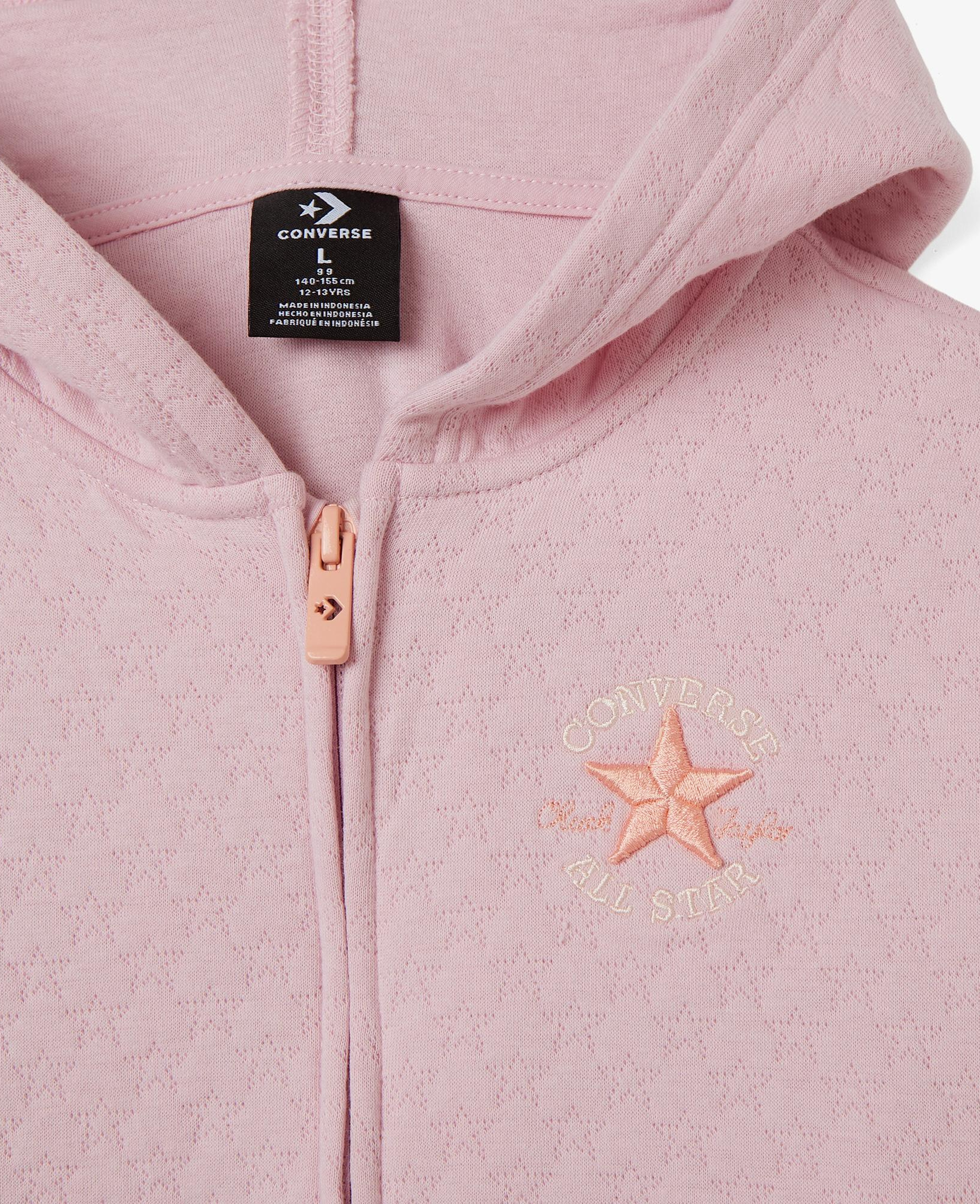 Converse Star Pointelle Çocuk Pembe Sweatshirt
