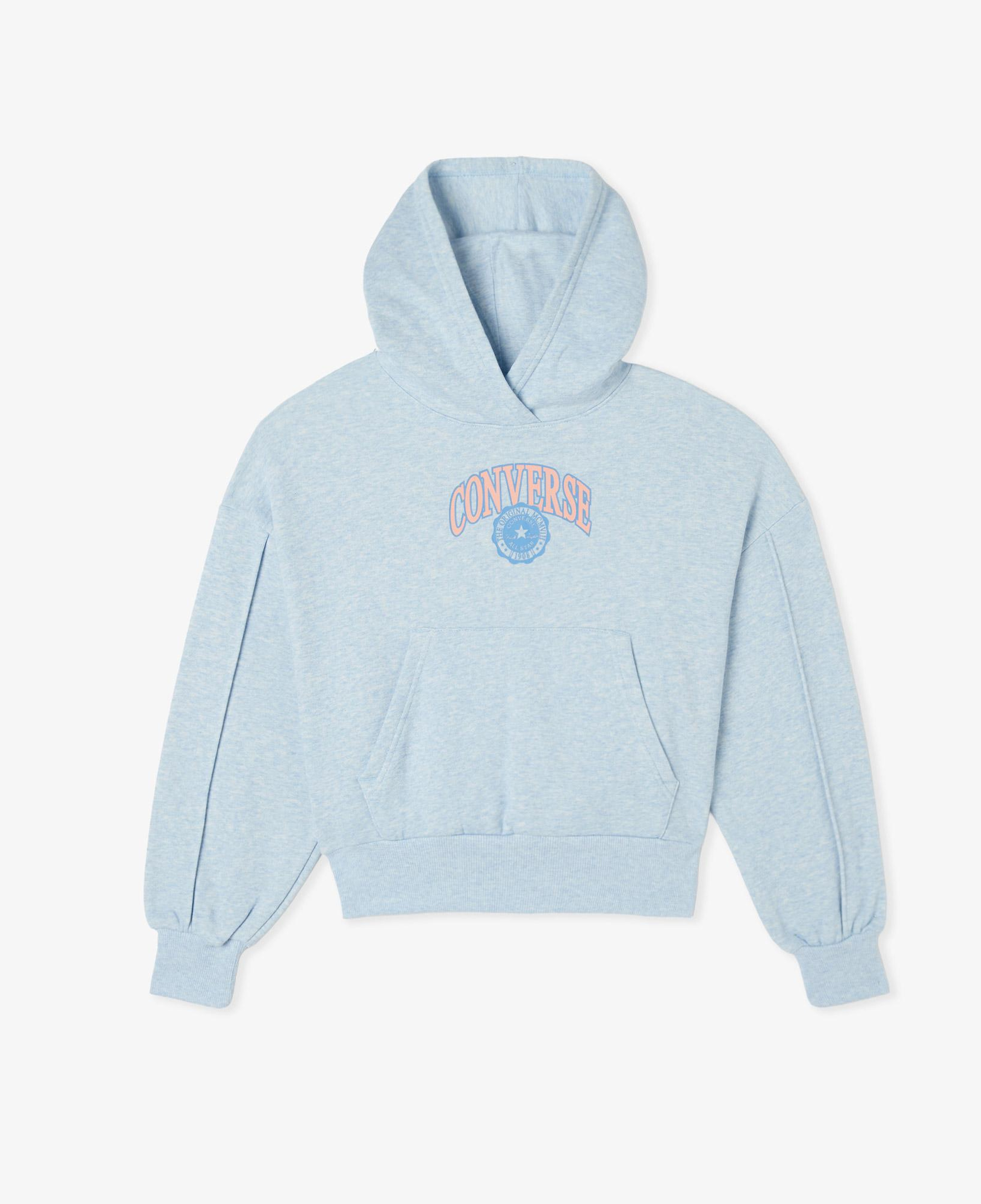 Converse Oversized Chuck Patch Çocuk Mavi Hoodie