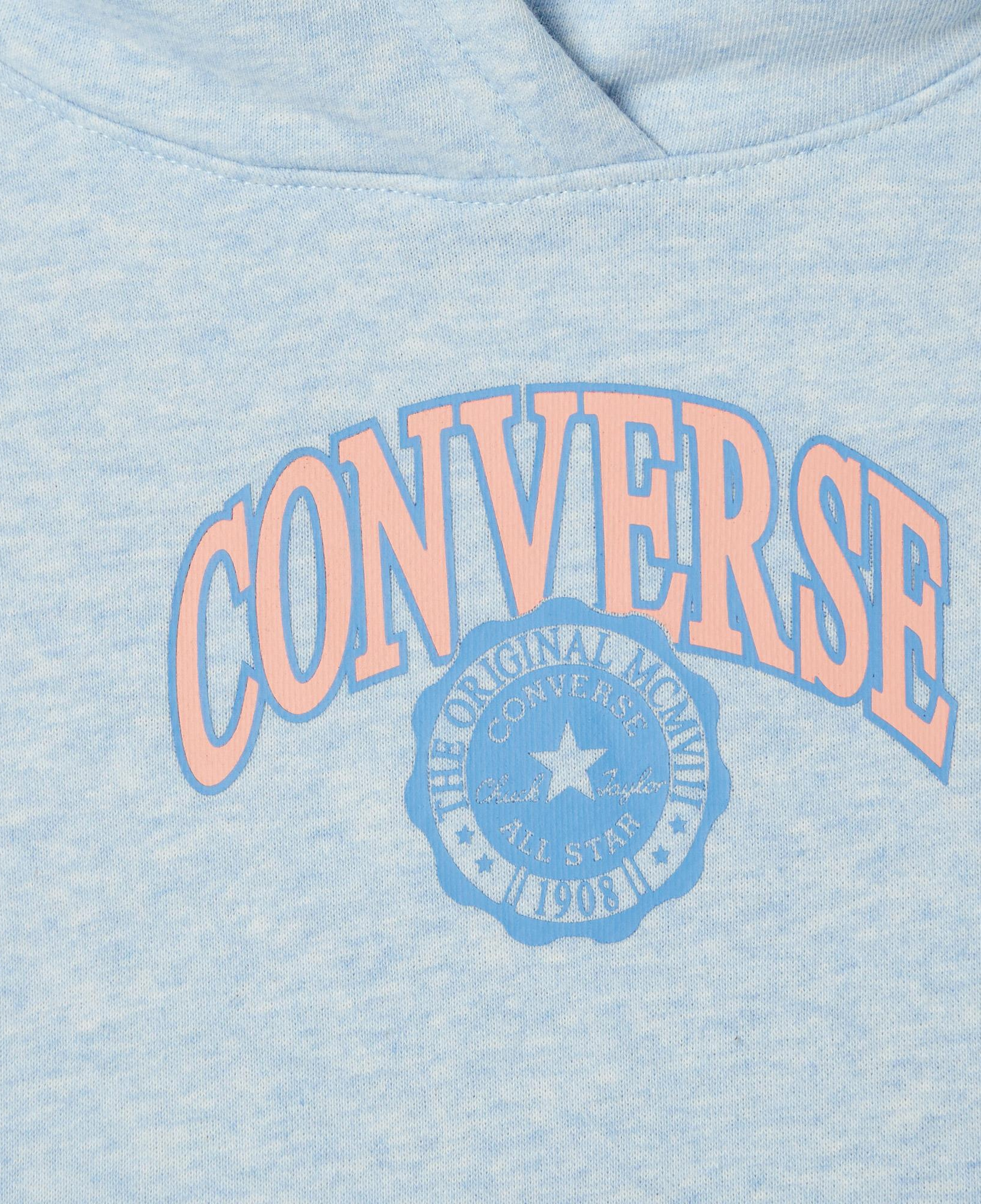 Converse Oversized Chuck Patch Çocuk Mavi Hoodie