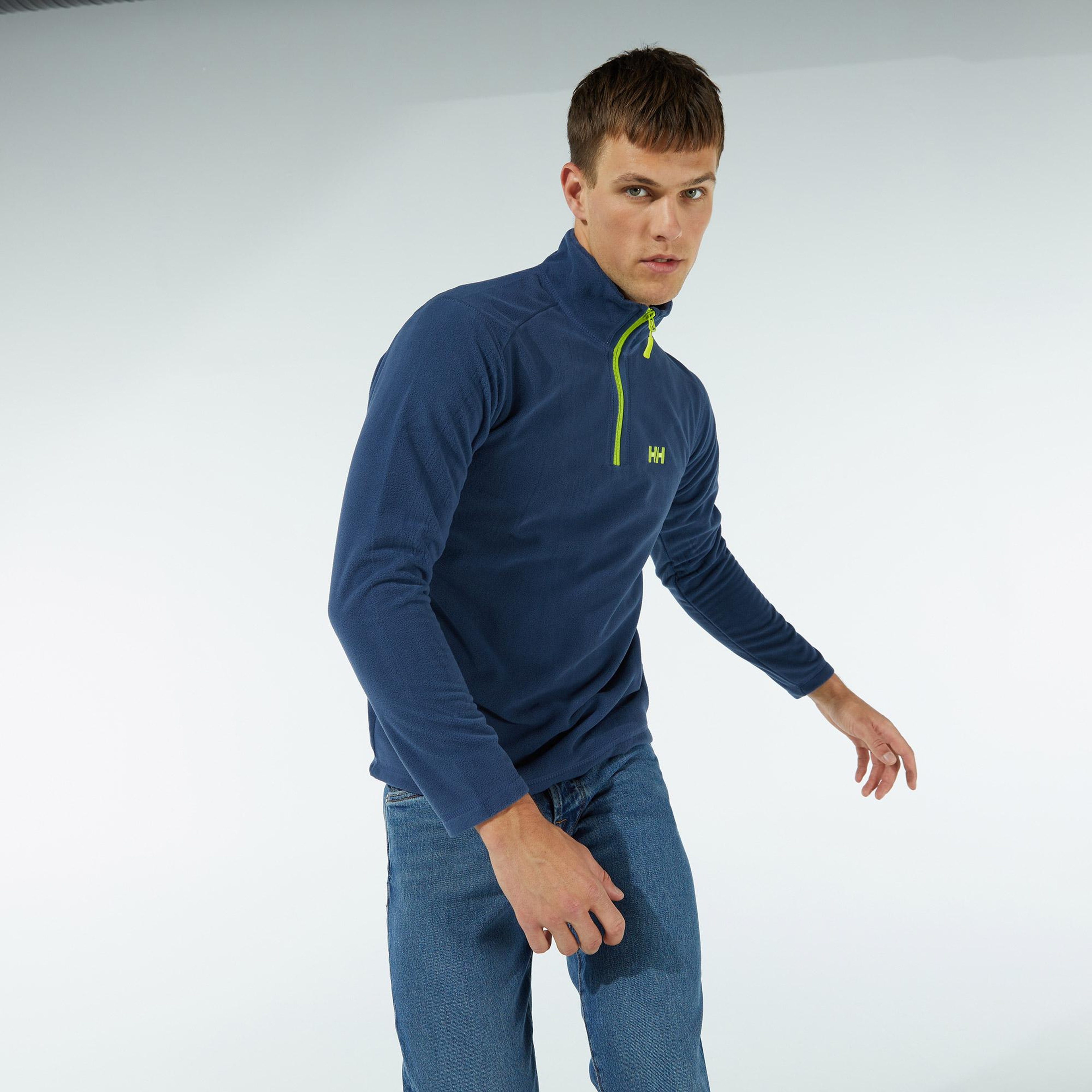 Helly Hansen Mount Erkek Mavi Polar Sweatshirt