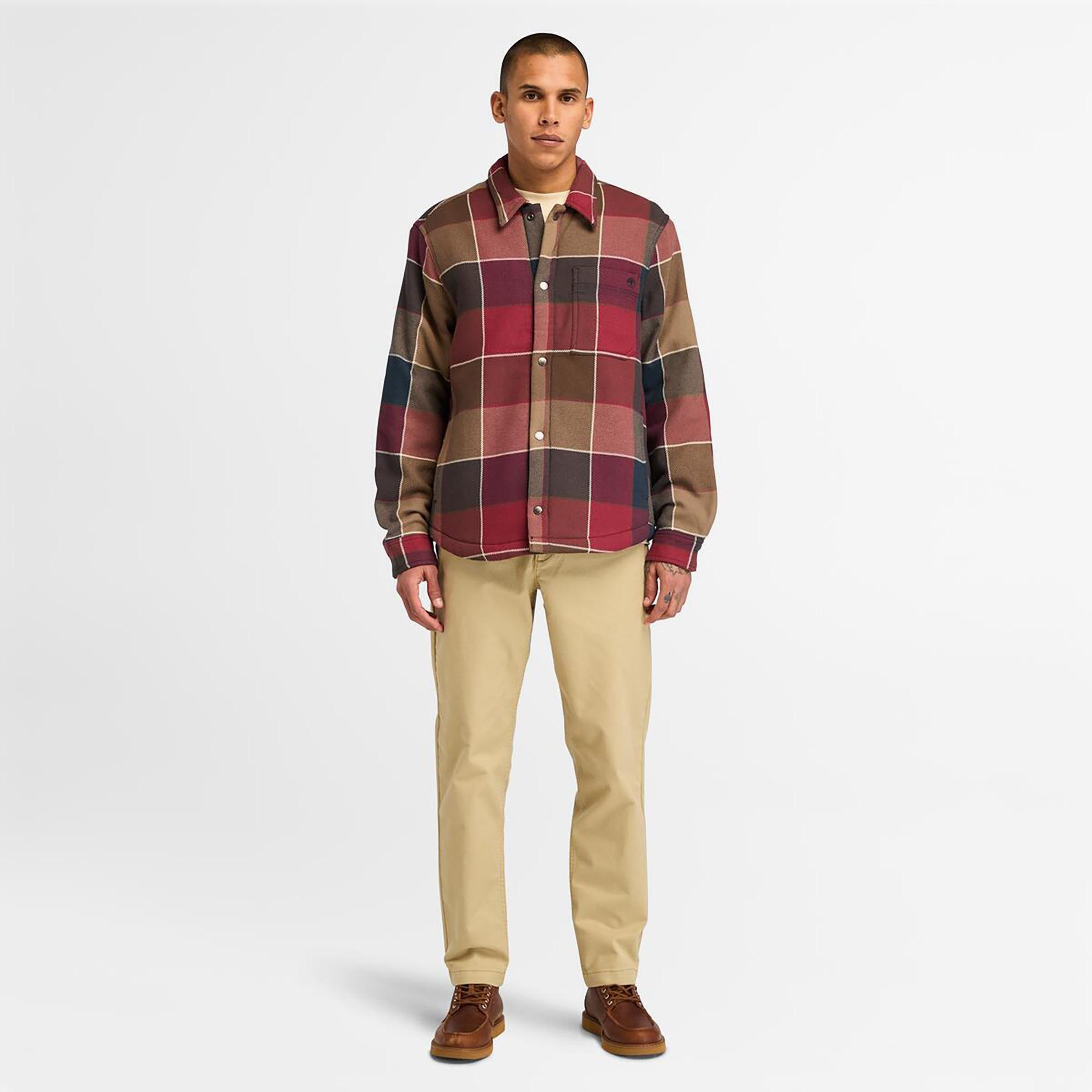 Timberland Sherpa Lined Plaid Erkek Renkli Ceket