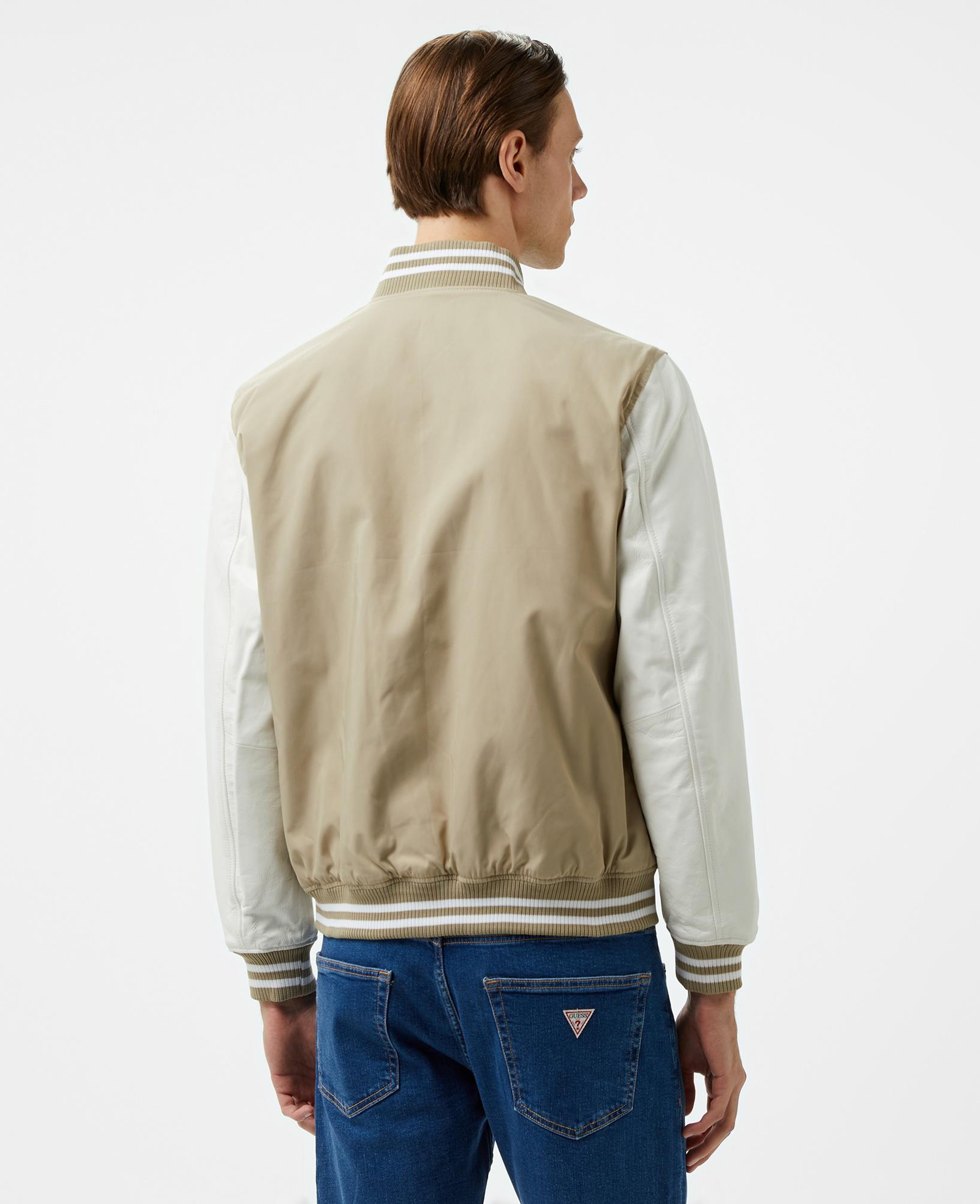 Guess Versity Bomber Poly Twill 215 Erkek Krem Ceket