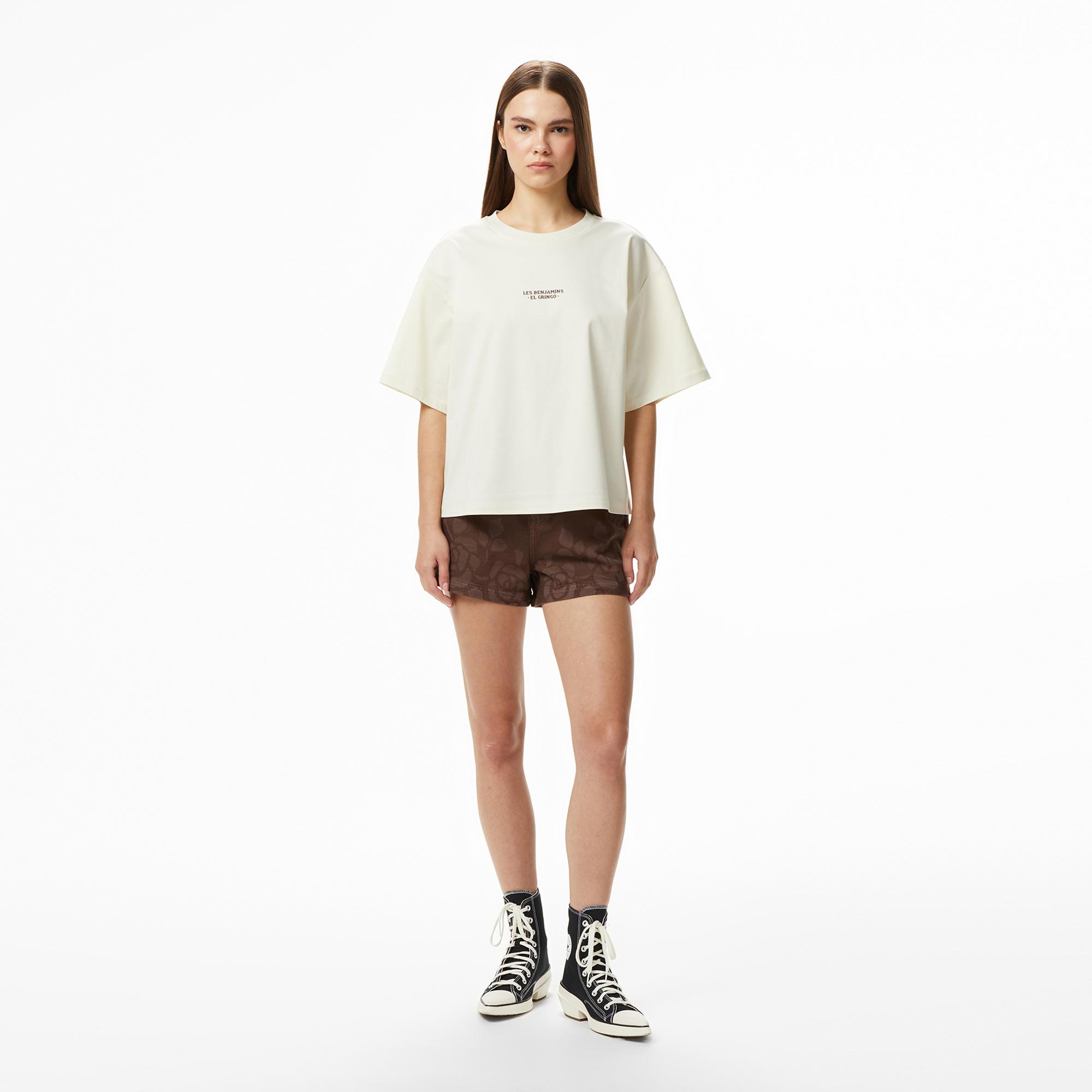 Les Benjamins 017 Kadın Krem Rengi T-Shirt
