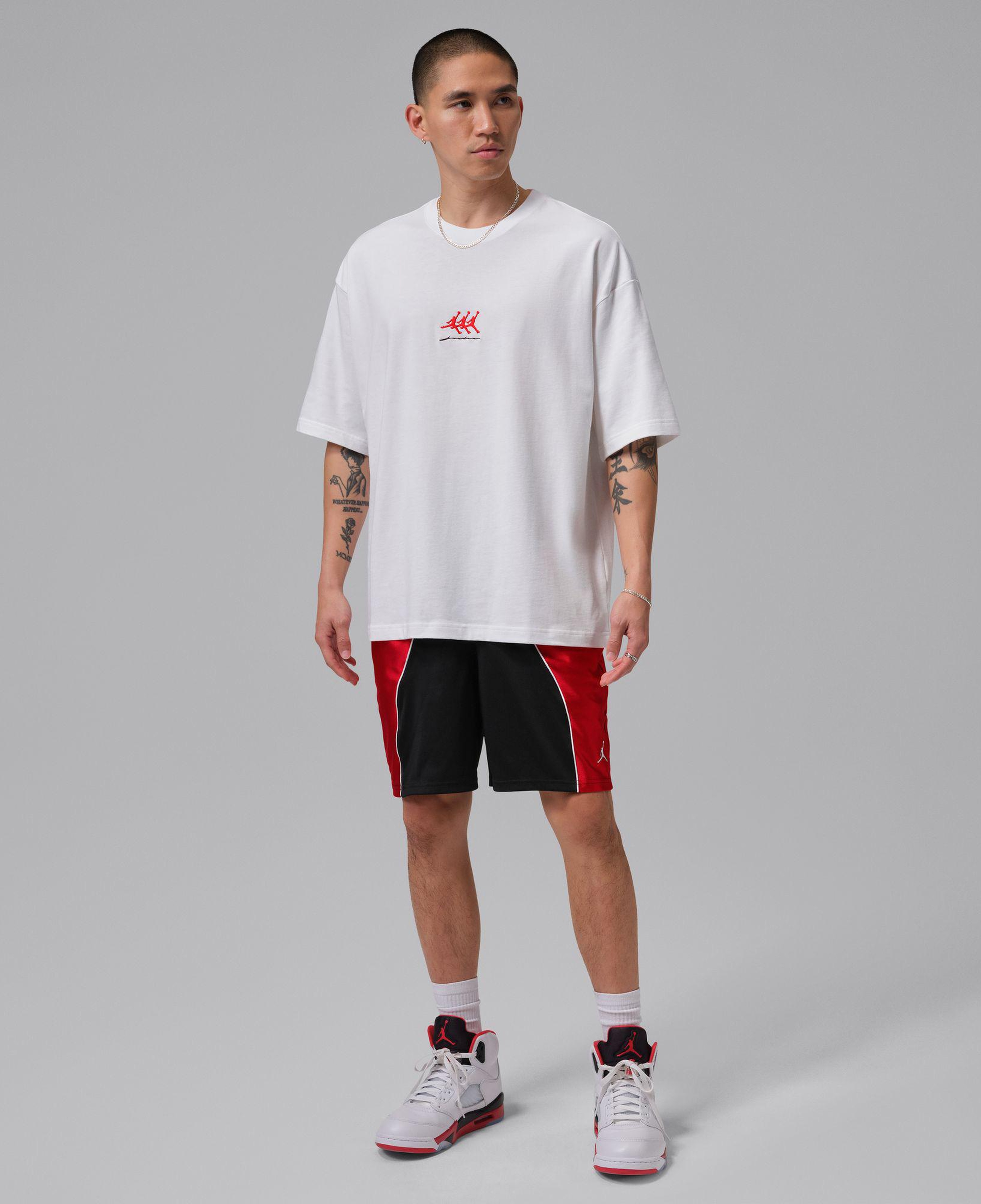 Jordan Flight Oversized Erkek Beyaz T-Shirt