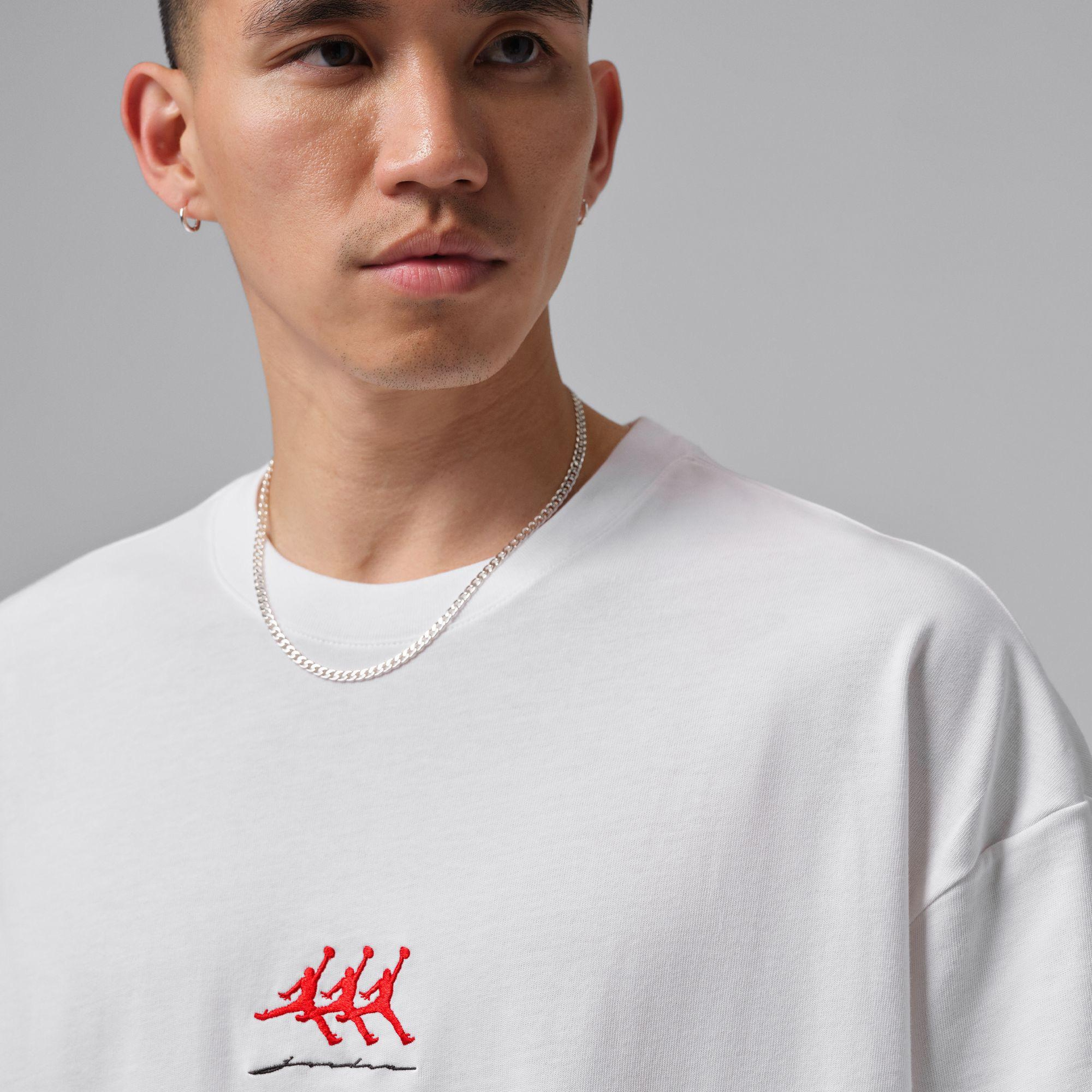 Jordan Flight Oversized Erkek Beyaz T-Shirt