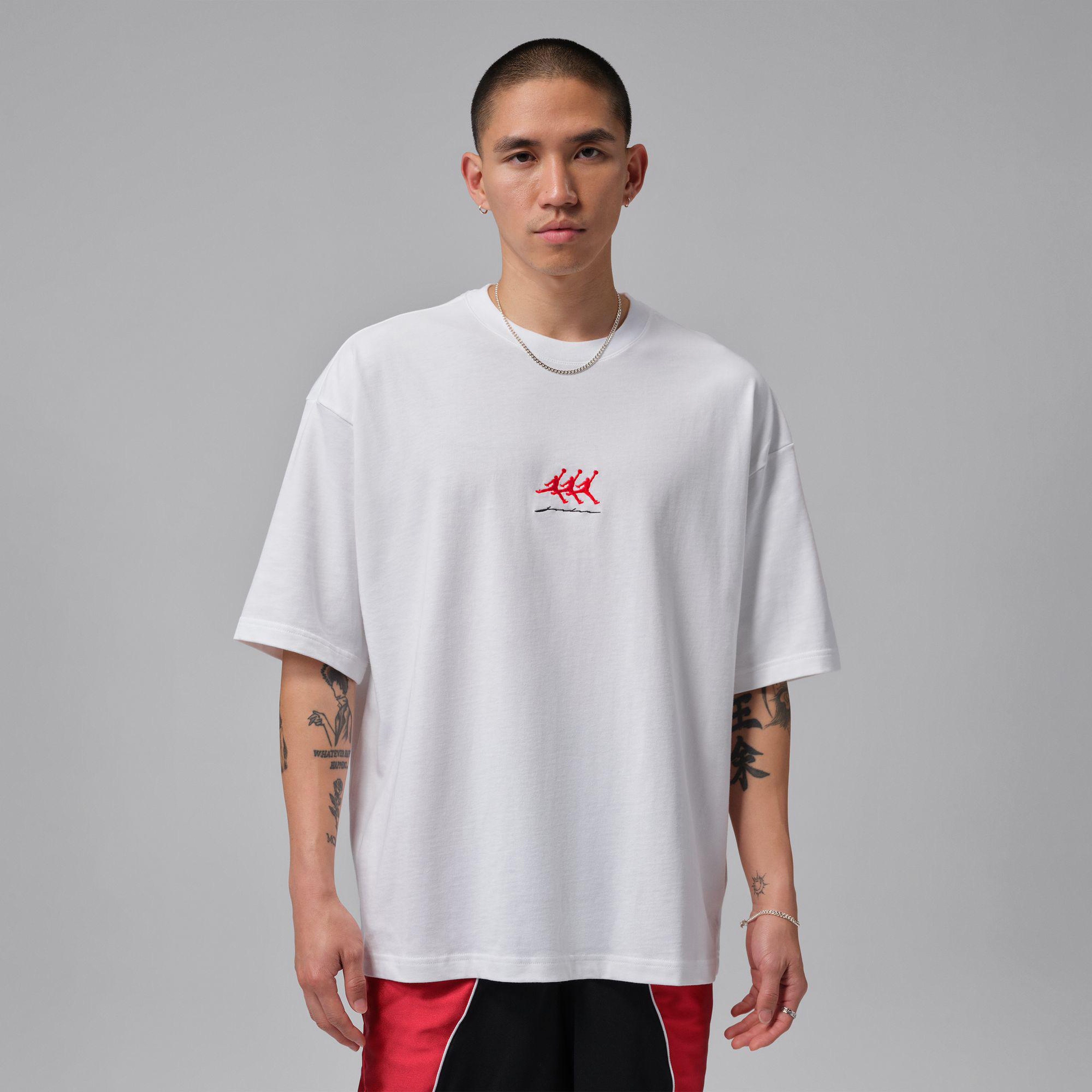 Jordan Flight Oversized Erkek Beyaz T-Shirt