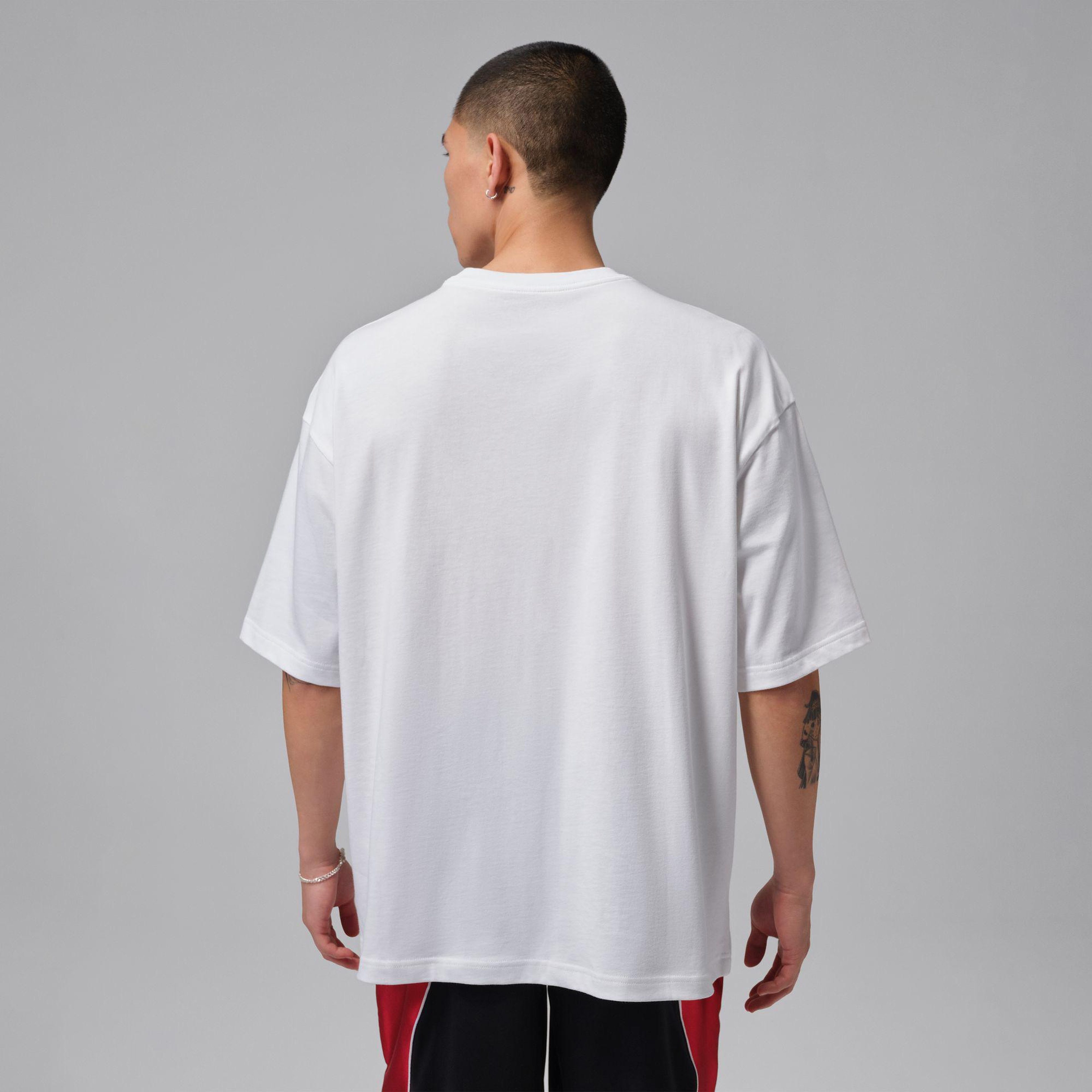 Jordan Flight Oversized Erkek Beyaz T-Shirt