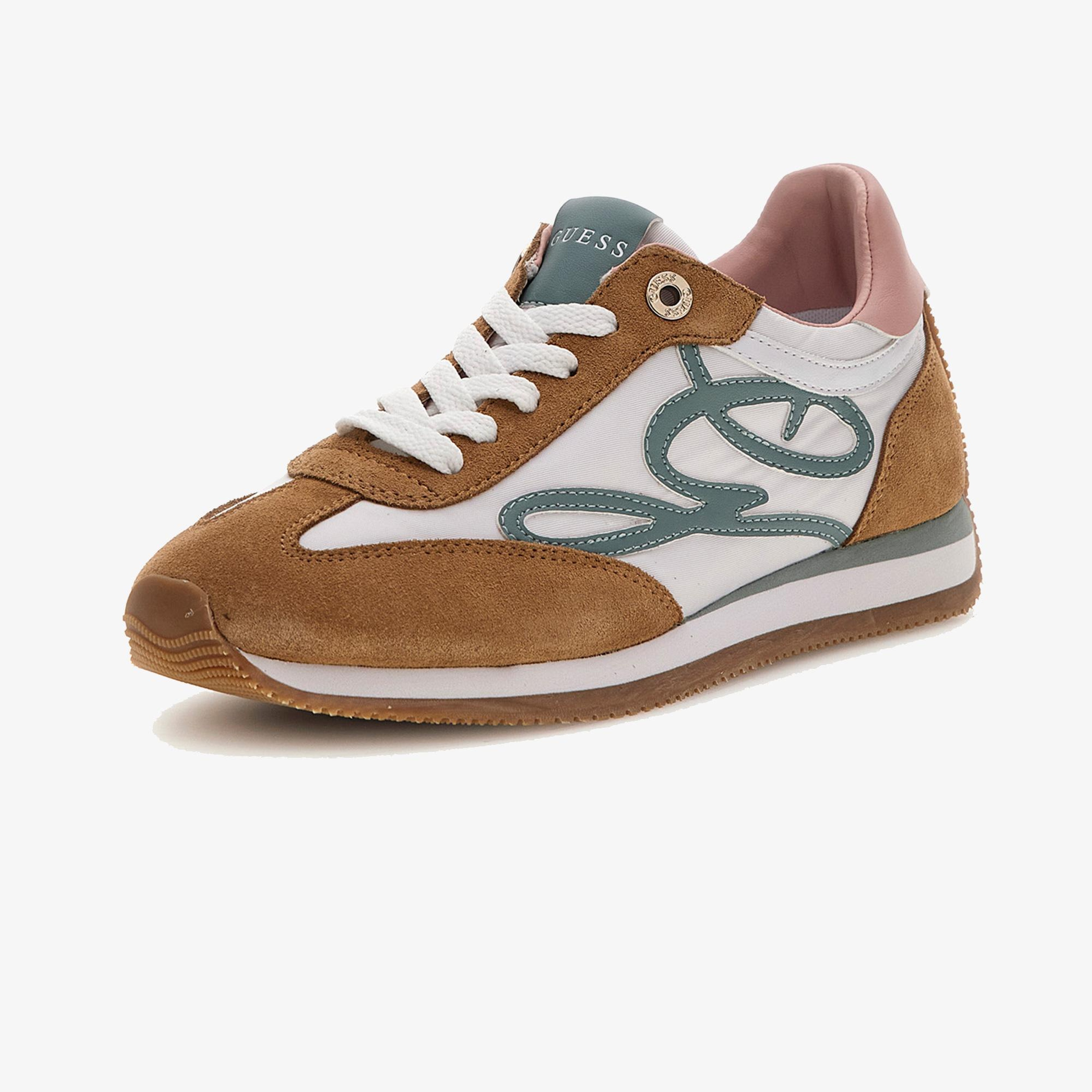 Guess Skroll Suede Kadın Pembe Sneaker