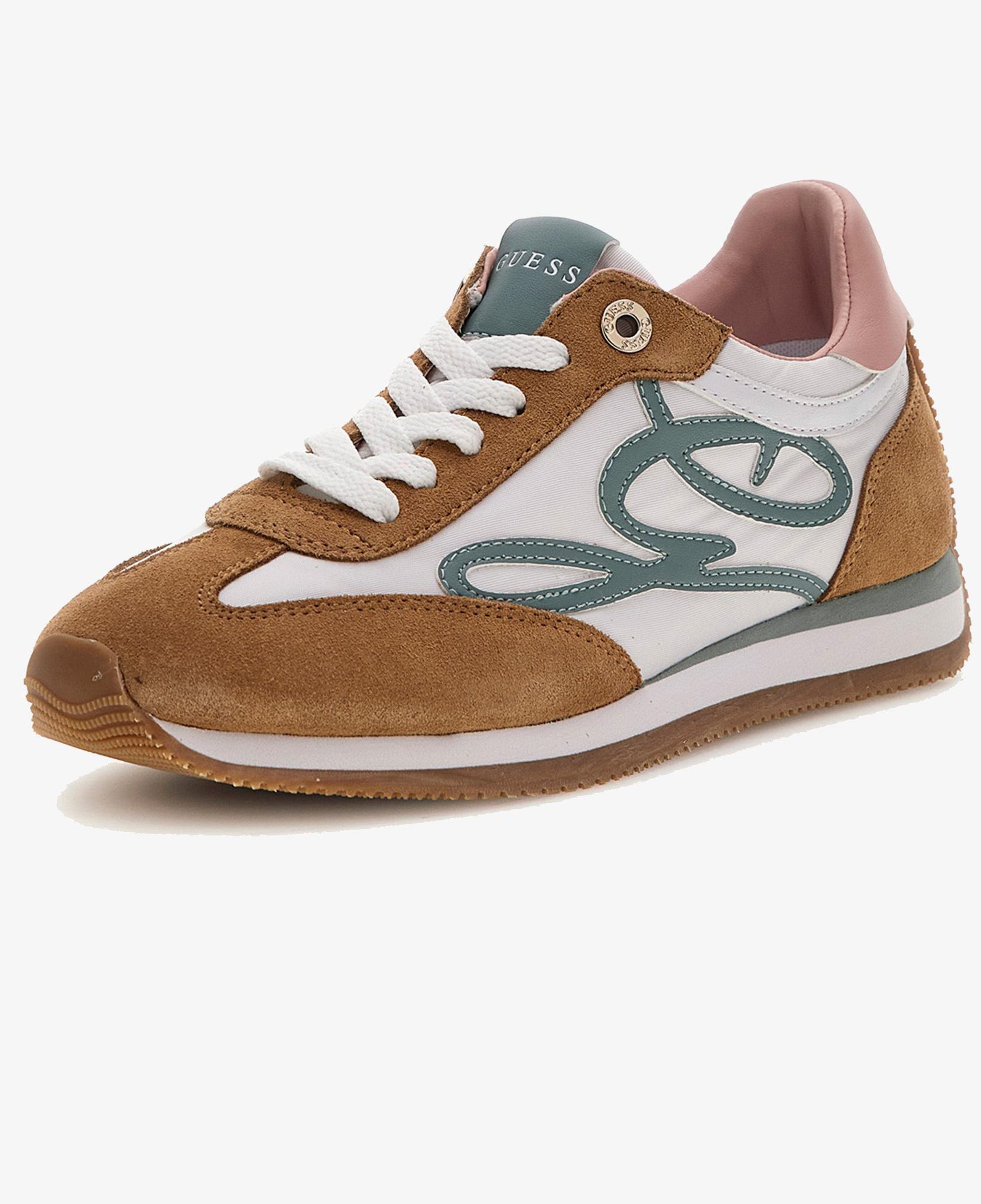 Guess Skroll Suede Kadın Pembe Sneaker
