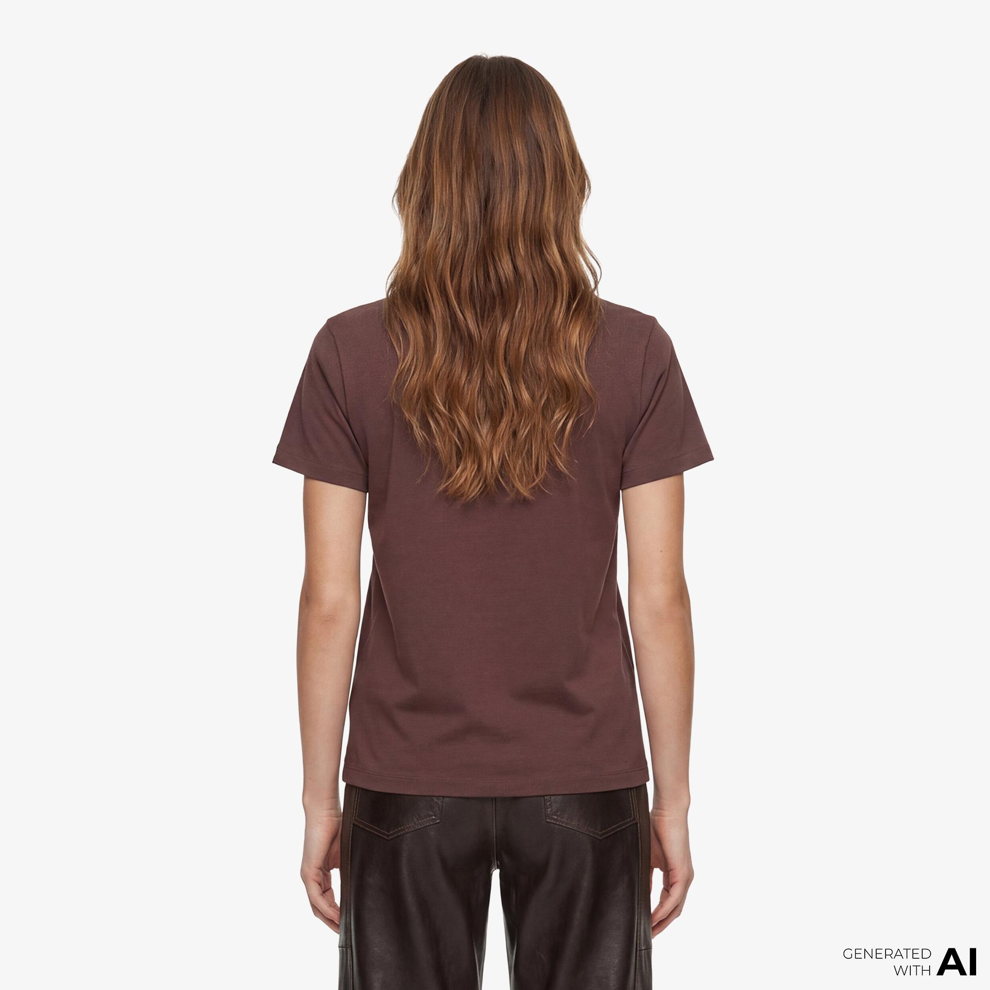 Fabby Kadın Kahverengi T-Shirt