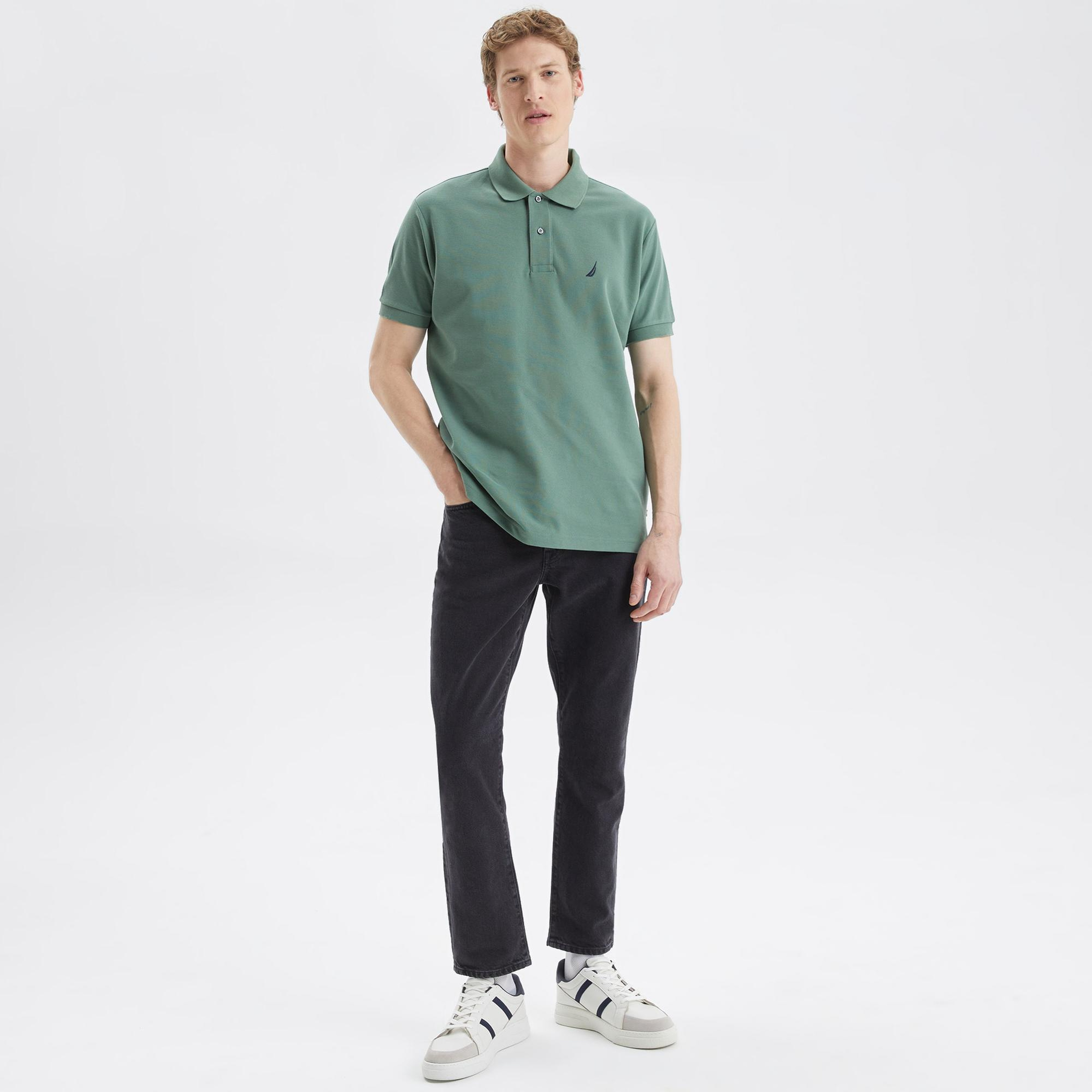 Nautica Erkek Yeşil Classic Fit Polo Yaka T-Shirt