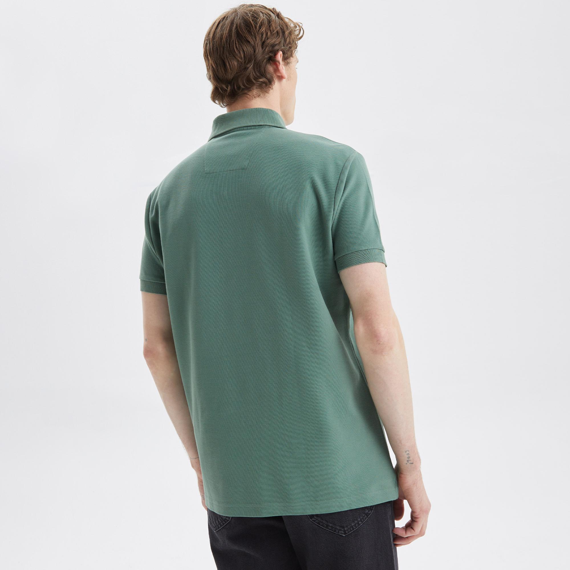 Nautica Erkek Yeşil Classic Fit Polo Yaka T-Shirt
