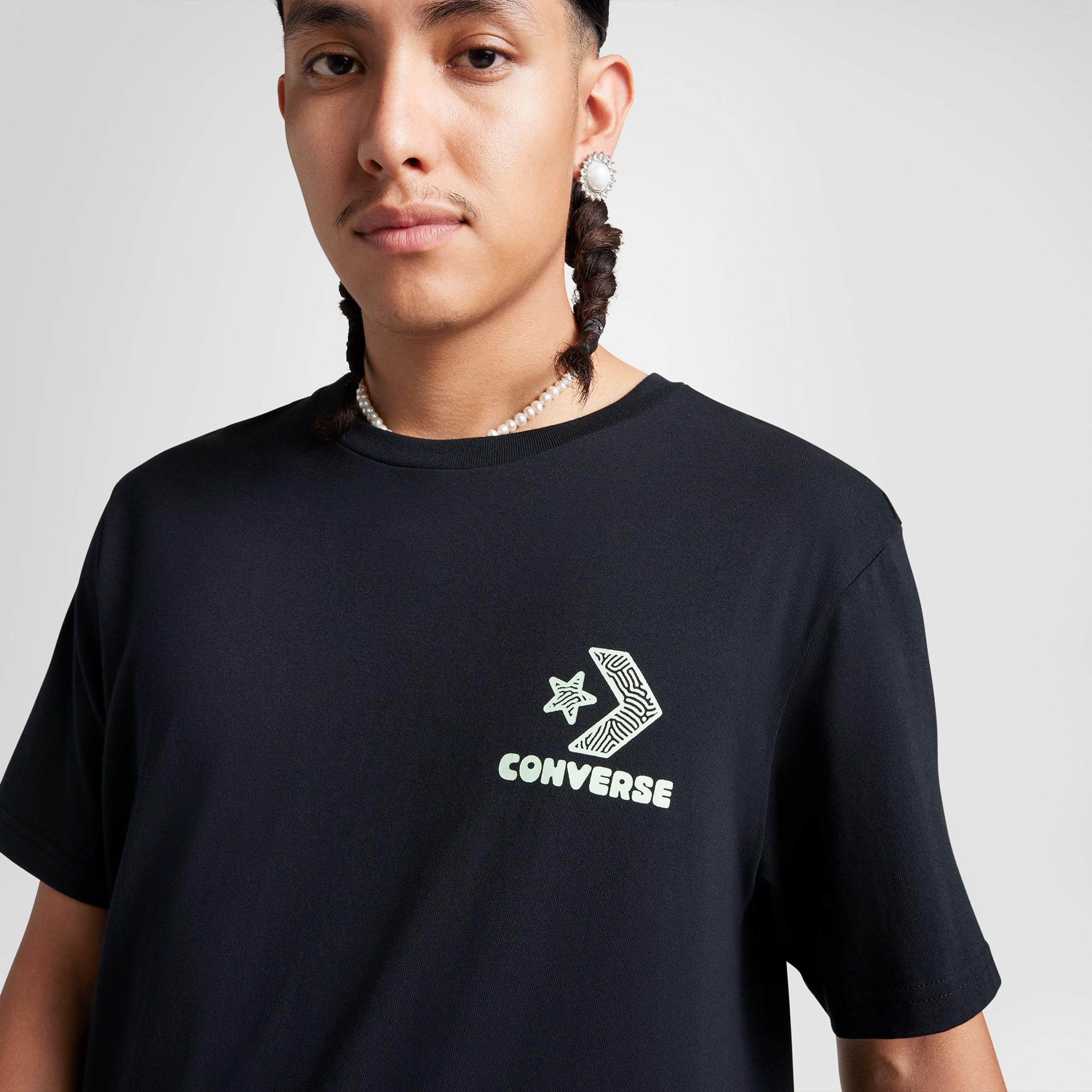 Converse Erkek Grafik Baskılı Mavi T-Shirt
