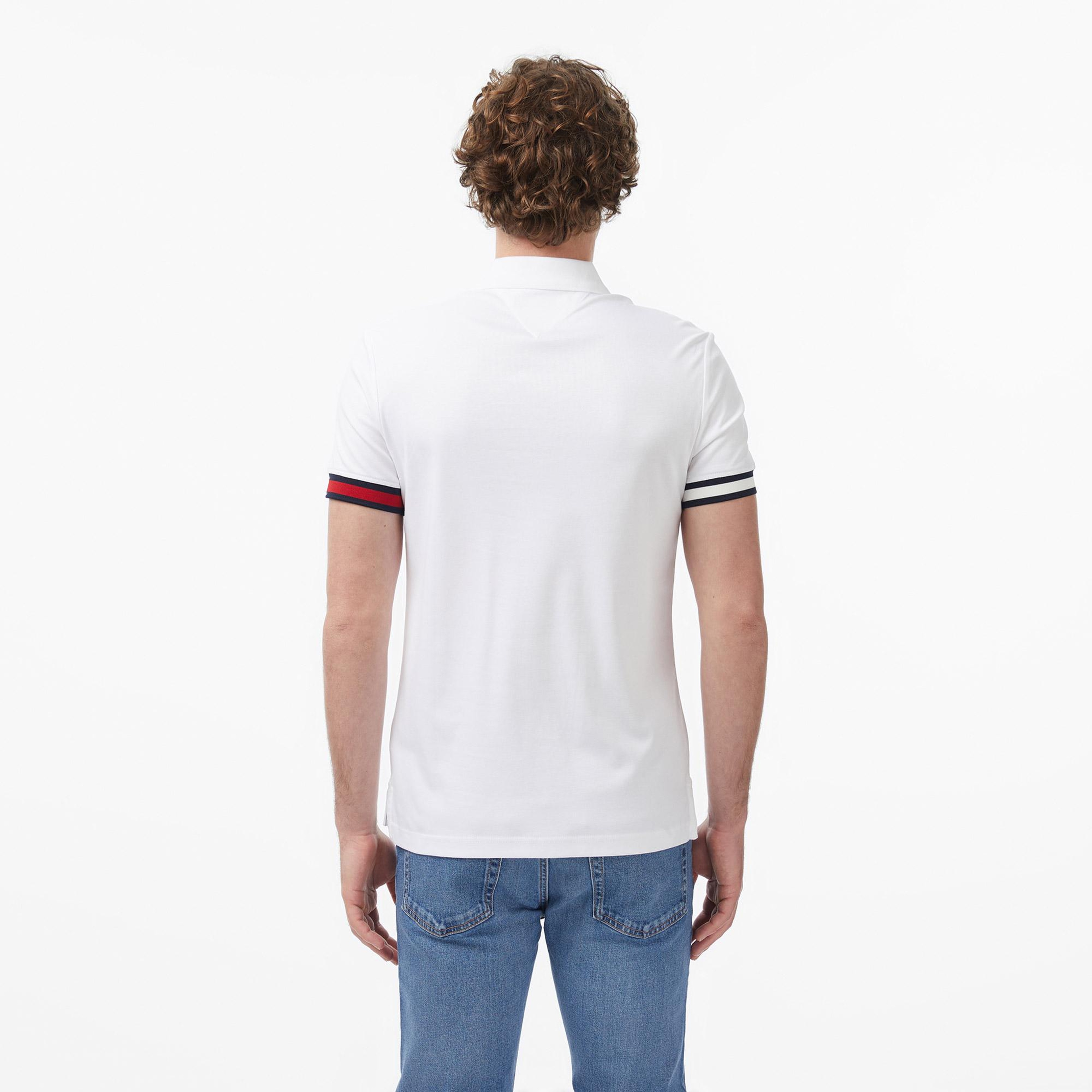 Tommy Hilfiger Erkek Beyaz Polo Yaka T-Shirt