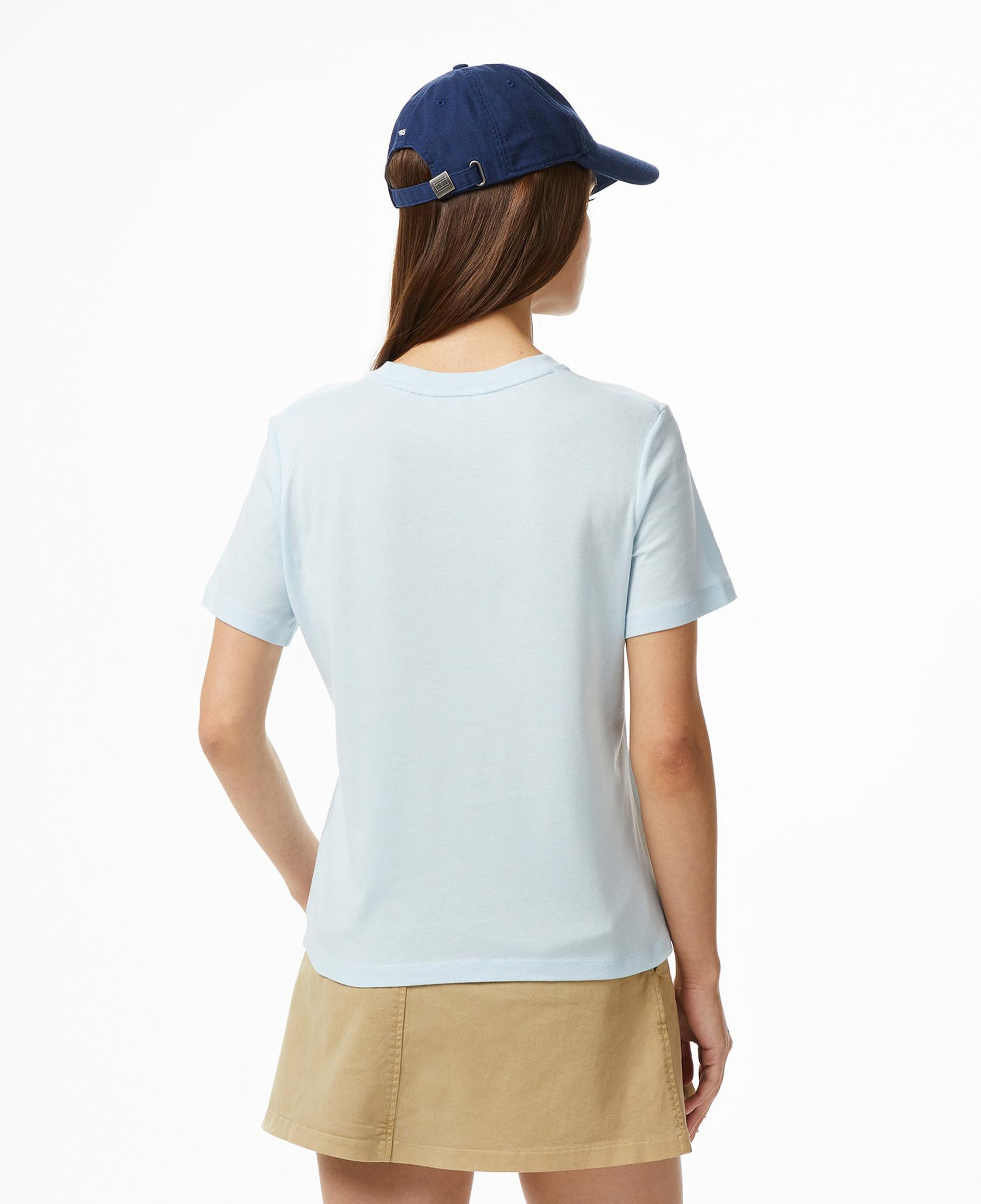 Tommy Hilfiger Corp Logo Kadın Mavi Crop T-Shirt