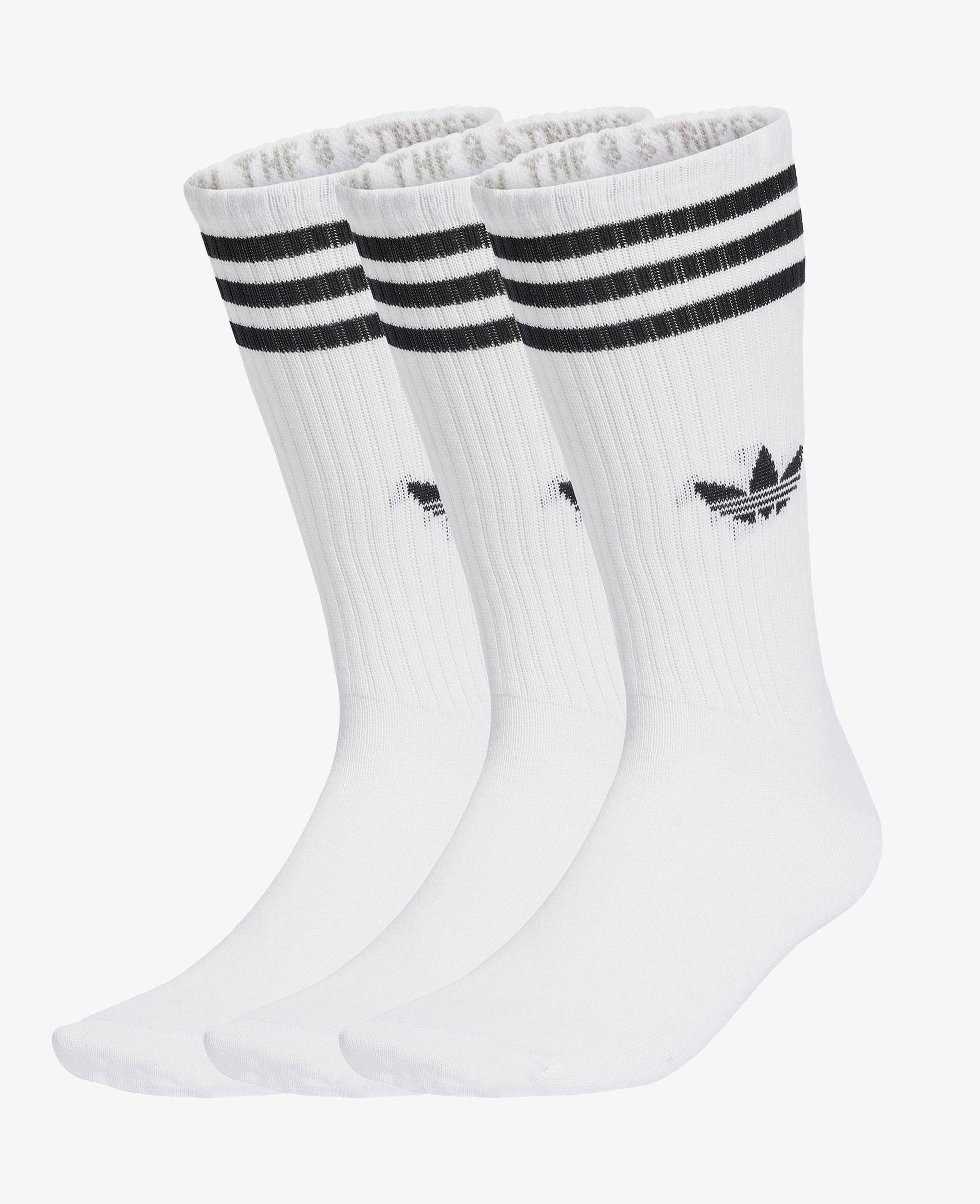 adidas 3-Stripes High Crew 3' lü Unisex Beyaz Çorap