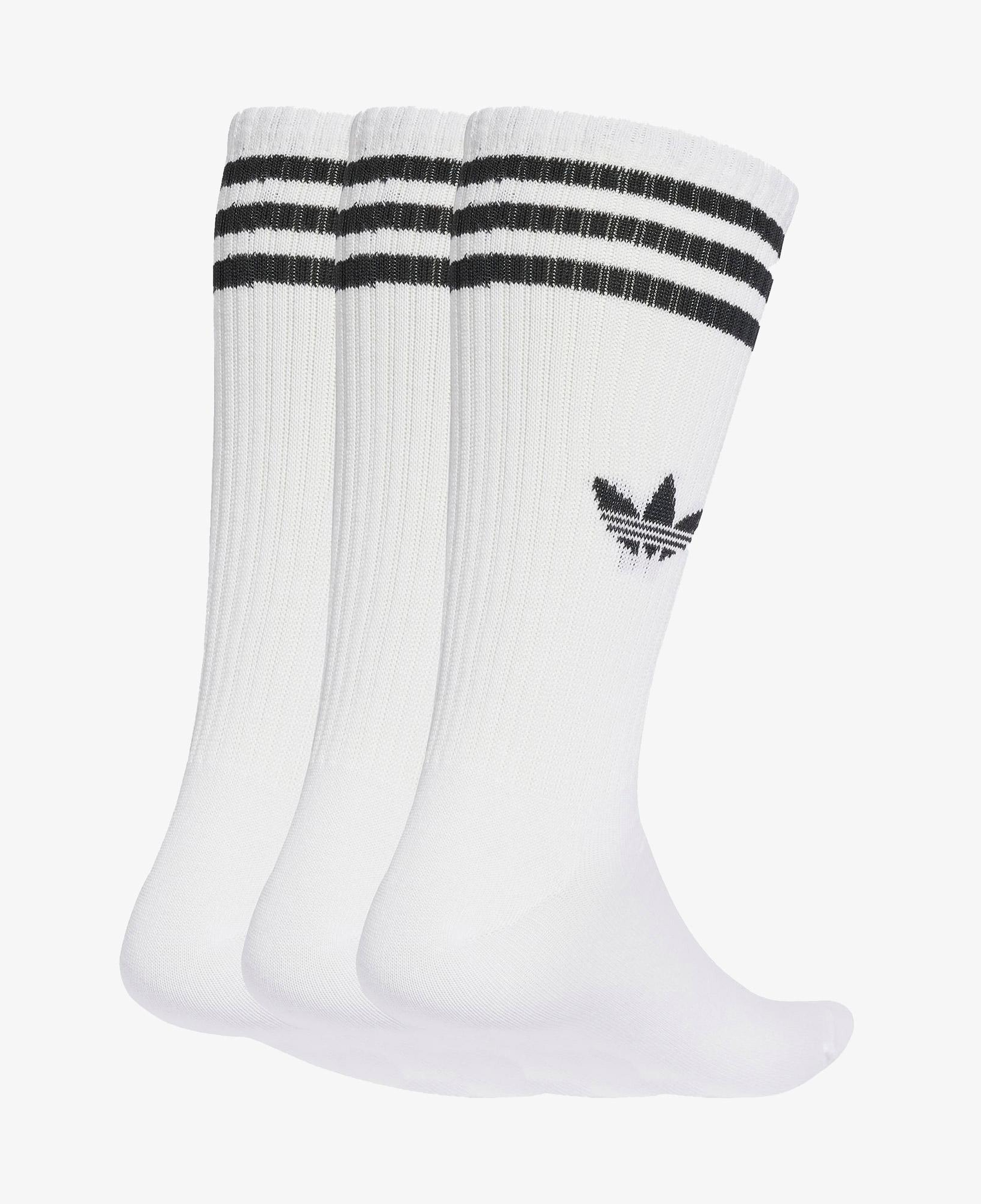 adidas 3-Stripes High Crew 3' lü Unisex Beyaz Çorap