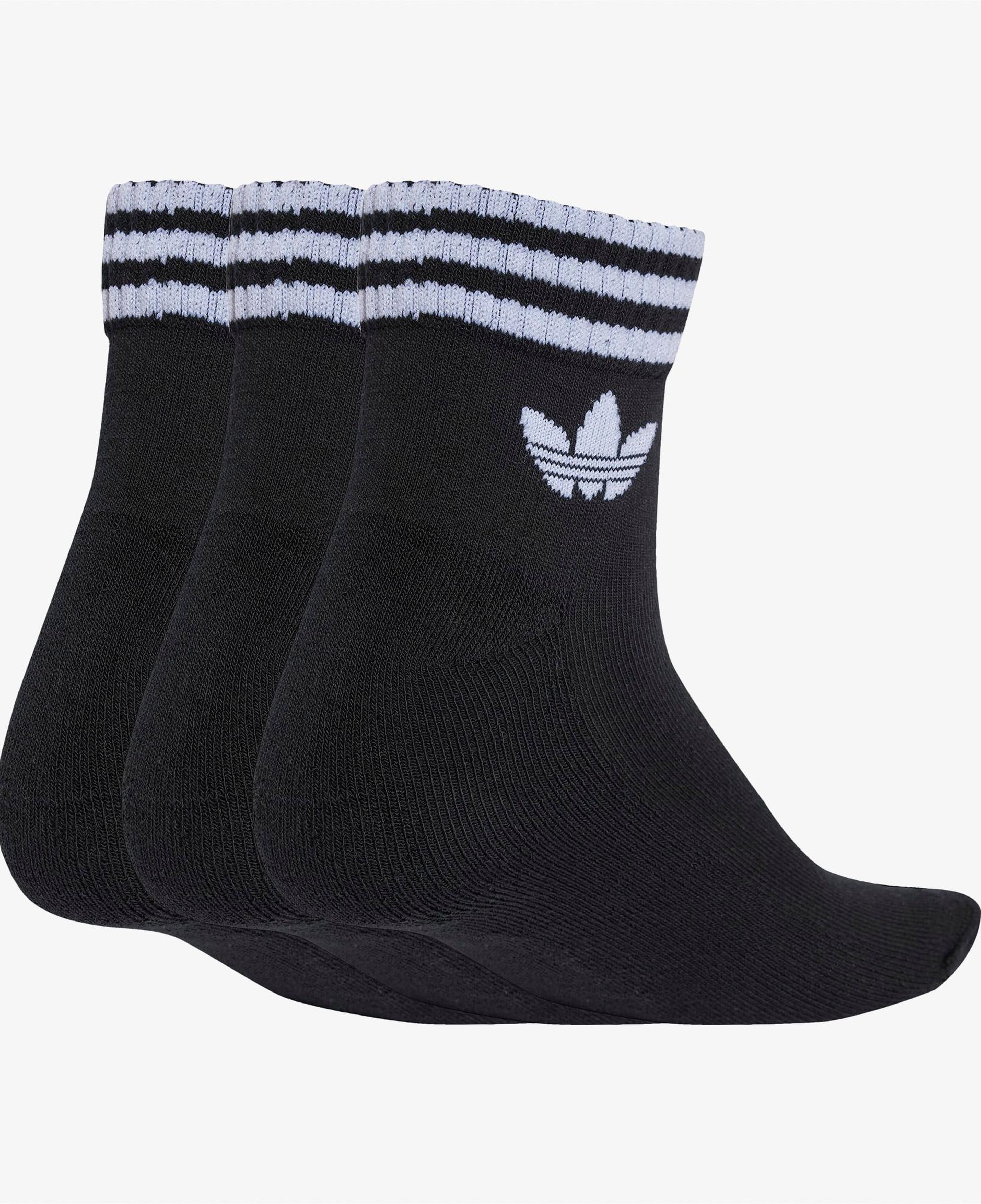 adidas 3-Stripes Ankle 3' lü Unisex Siyah Çorap