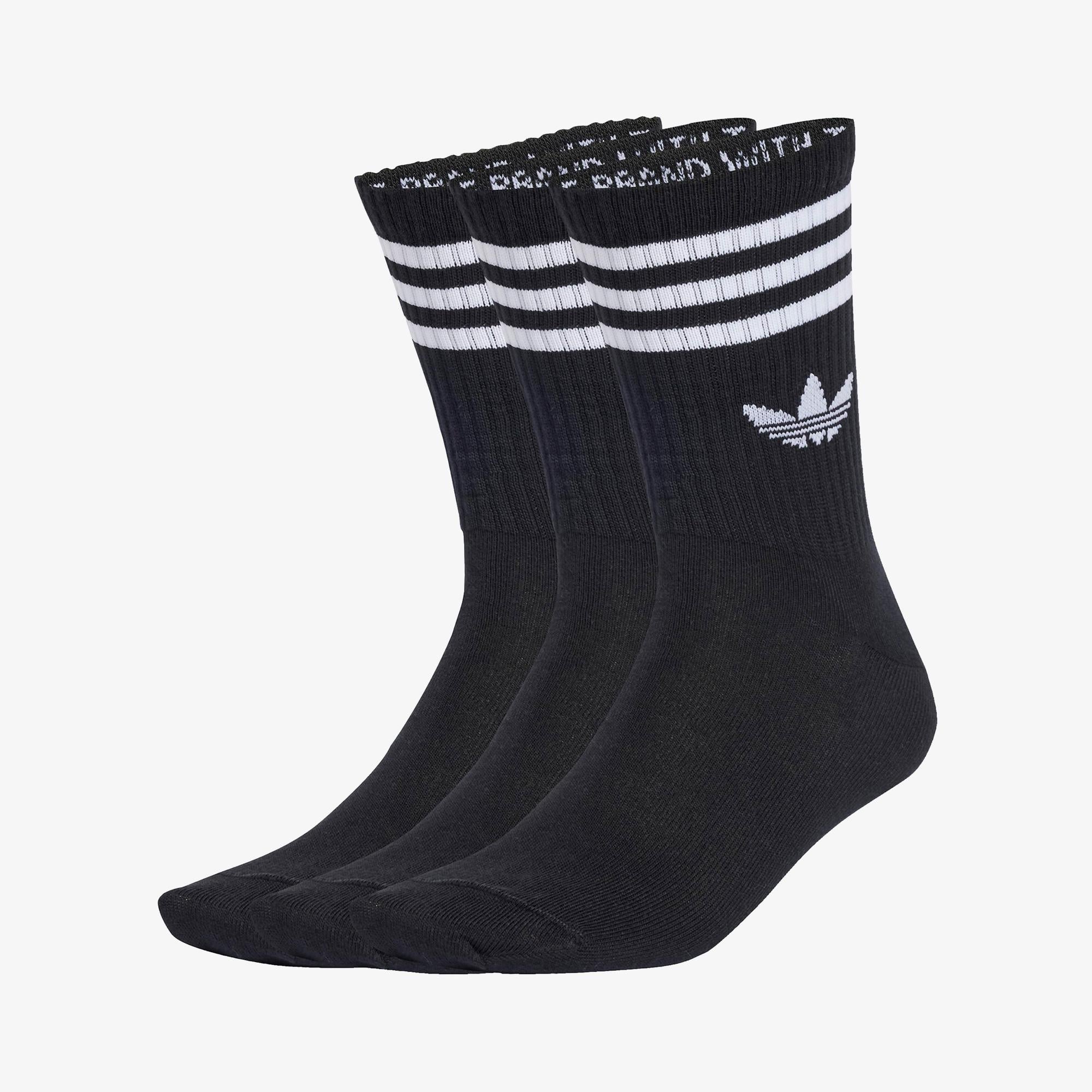 adidas 3-Stripes Crew 3' lü Unisex Siyah Çorap